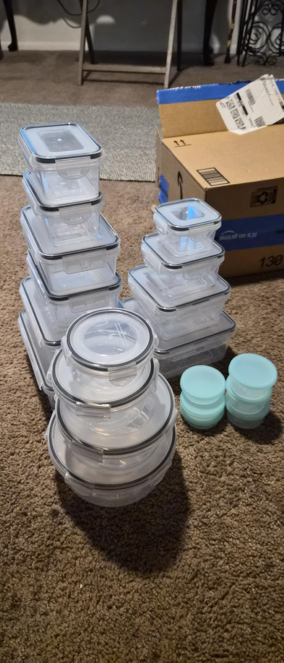 40 Piece Food Storage Containers with Lids (20 Containers & 20 Lids), BPA-Free Plastic Food Containers for Kitchen Storage and Organization, Leak Proof Meal Prep Container, Includes Labels & Pen customer photo 1
