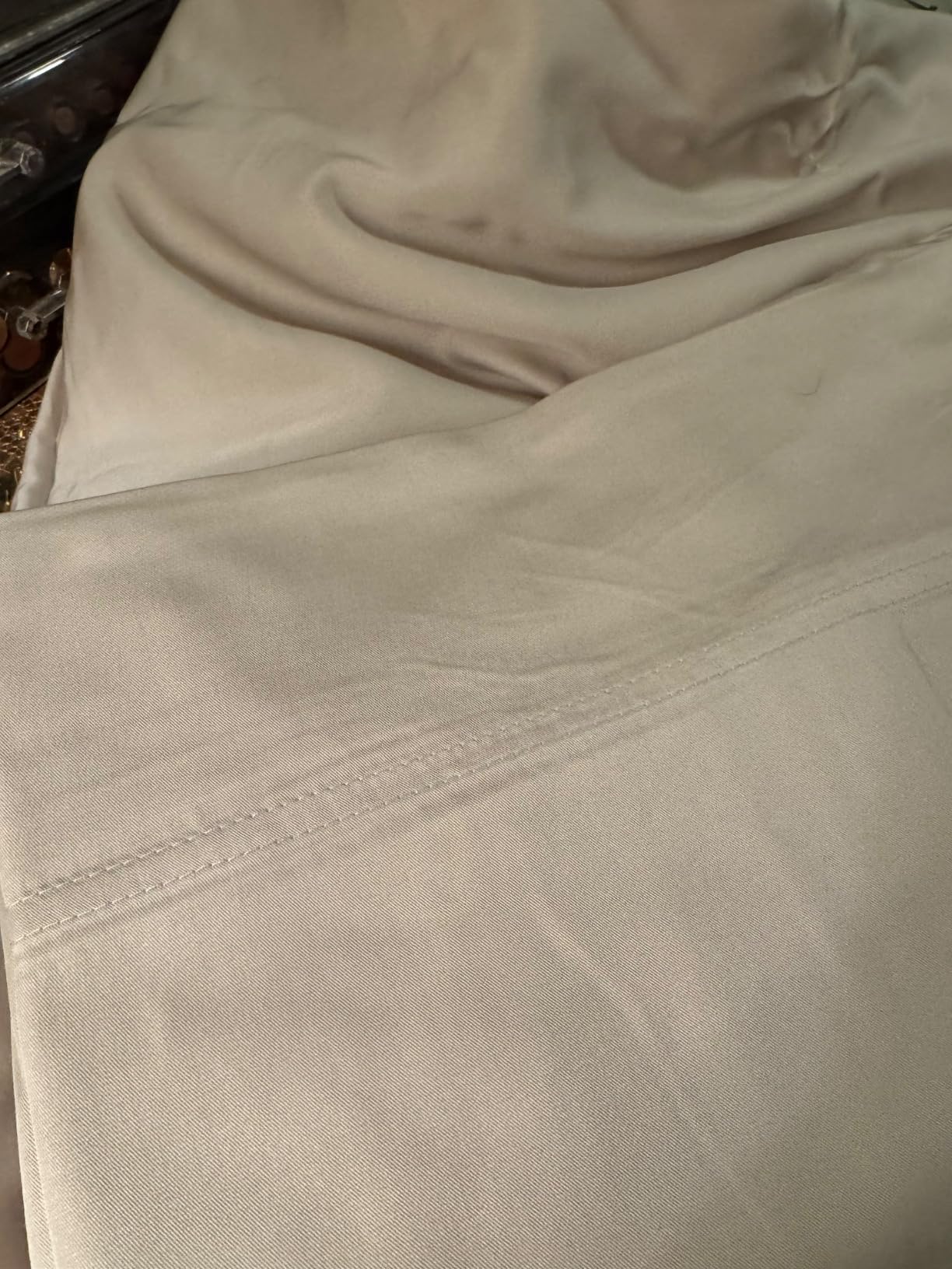 100% Rayon Derived From Bamboo - Bamboo Sheets Queen Size - Cooling Sheets for Queen - Ultra Soft, Breathable & Hotel Luxury Bedding - 1 Flat & 1 Fitted & 2 Pillowcases w/ 18 Inch Deep Pockets - Wheat customer photo 1