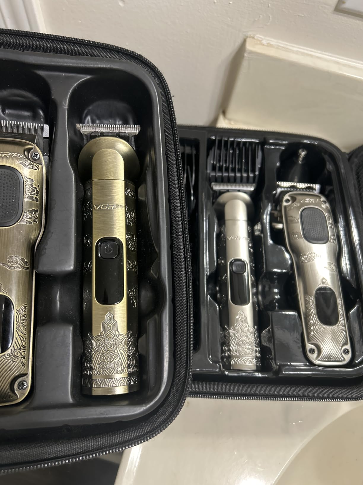 VGRPRO Hair Clippers for Men Professional, Cordless Hair Clippers for Hair Cutting, Mens Clippers and Trimmers Set, Electric Hair Trimmer for Men with Package Case (Gloden) customer photo 1