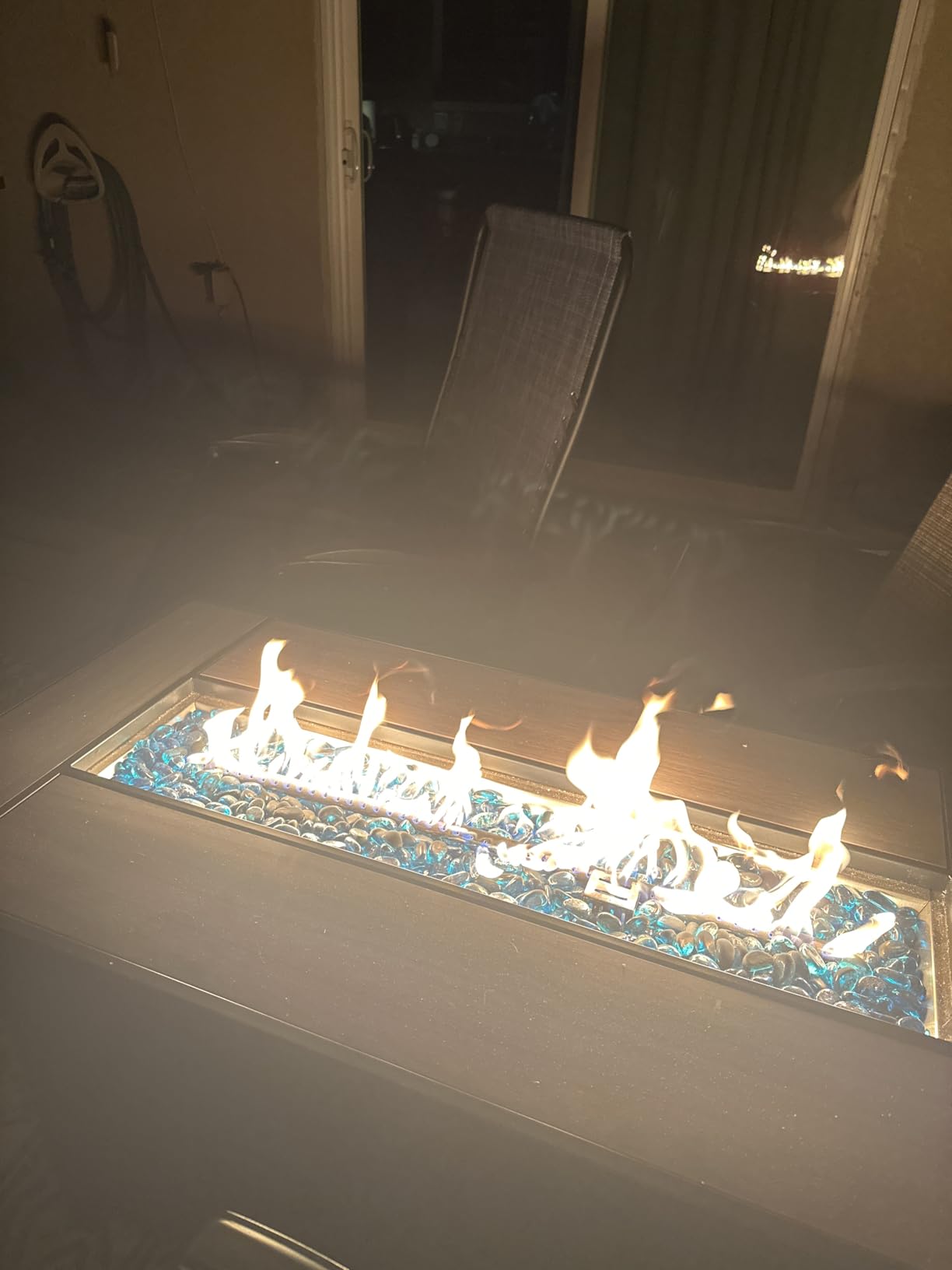 43in Propane Fire Pit Table, Outdoor Gas Fire Pit for Patio, 50,000 BTU with Lava Rocks, Waterproof Cover, and Lid, Perfect for Cozy Gatherings & Relaxing Outdoor Parties customer photo 2