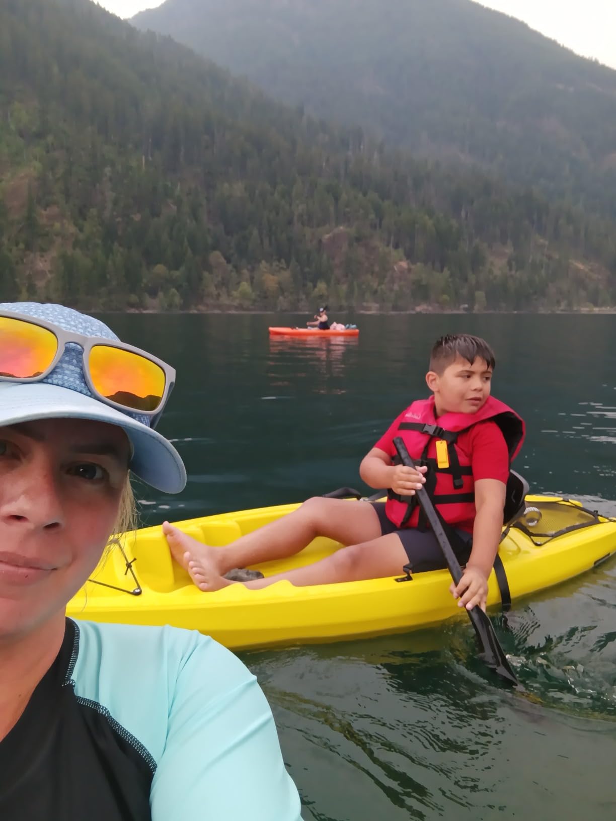 Kayak with Paddle 6.5 FT Recreational Rowing Fishing Boat with Hard Shell Sit-in One Person customer photo 1