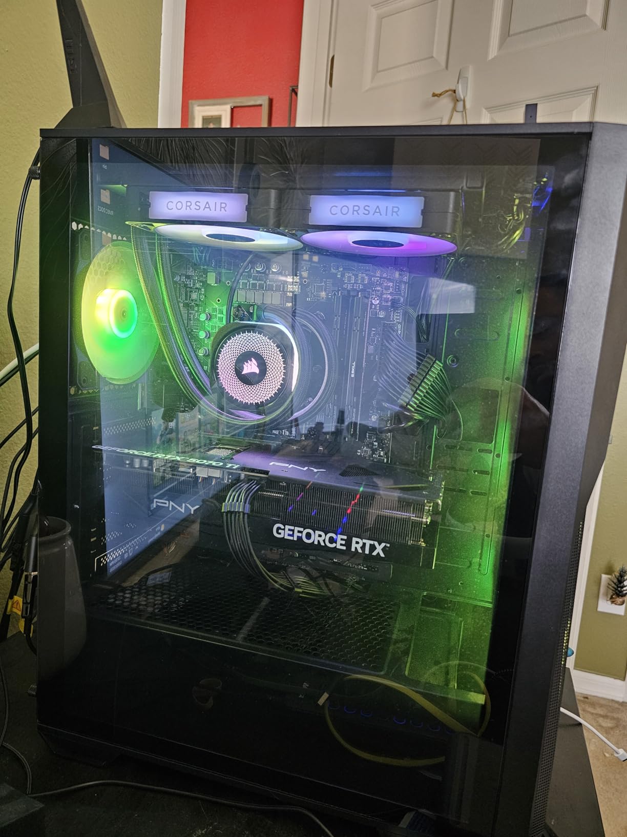 iCUE Link Titan 360 RX RGB Liquid CPU Cooler - 360mm AIO - Low-Noise - FlowDrive Cooling Engine - Intel LGA 1851/1700, AMD AM5/AM4 - 3X RX120 RGB Fans - iCUE Link System Hub Included - Black customer photo 2
