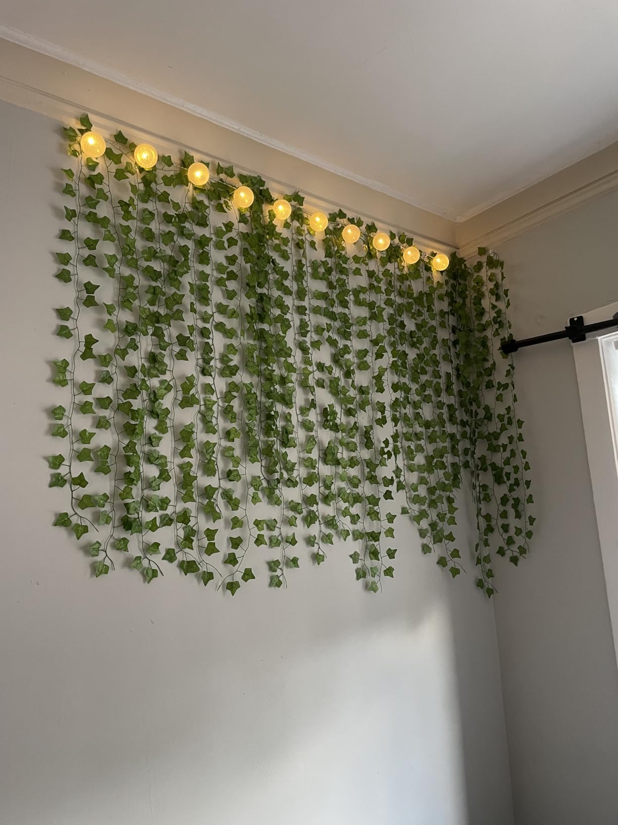 Freyalife Fake Vines for Room Decor (12 Pack 84 Feet) Aesthetic Artificial Plant Ivy Leaves Hanging Greenery Garlands for Home Bedroom Wall Wedding Christmas Party Office Patio Outdoor Garden Decor customer photo 1