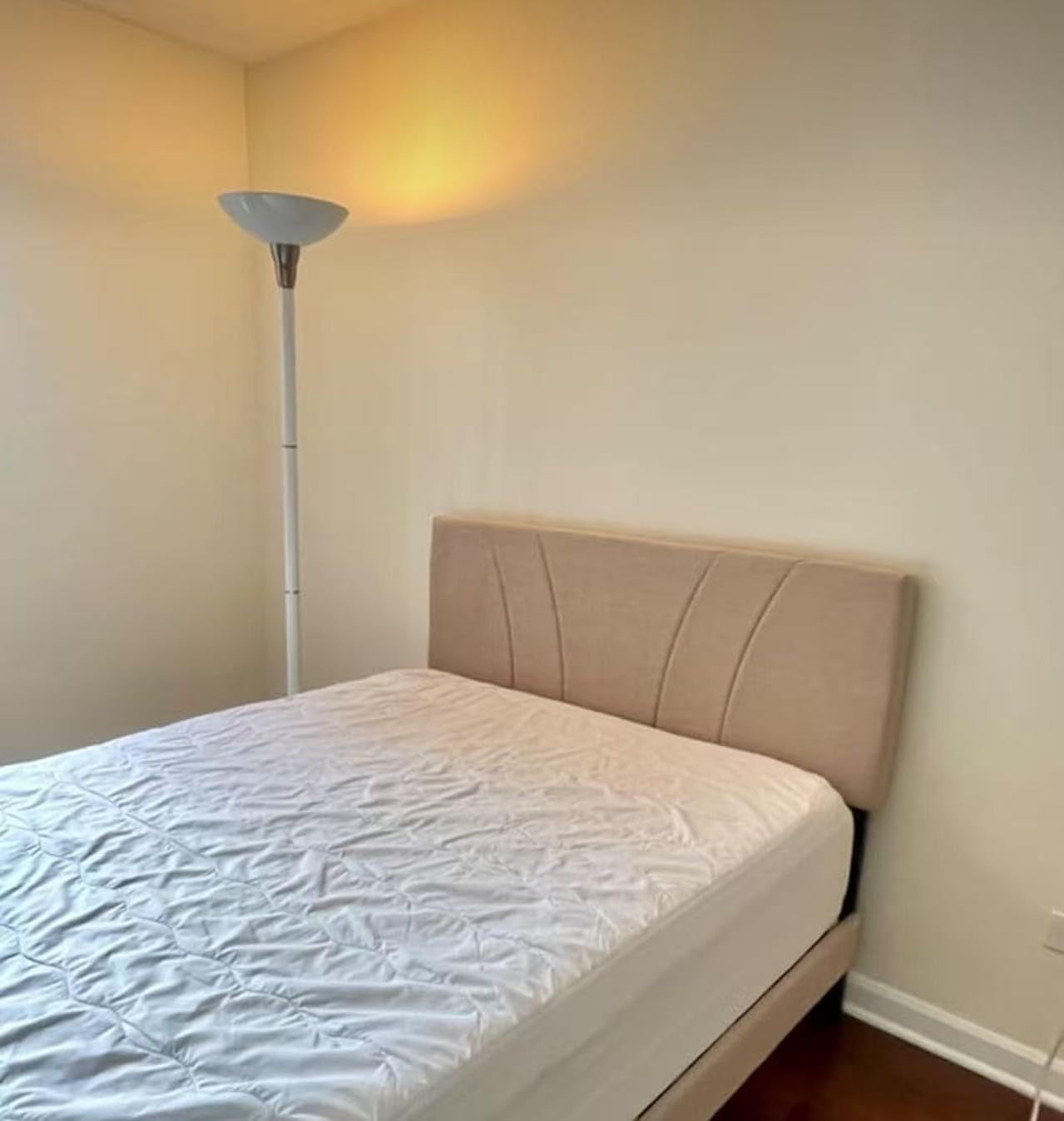 Novilla Queen Bed Frame with Headboard, Bed Frame Queen Size with Wood Slats Support, Linen Upholstered Adjustable Headboard, No Box Spring Needed, Heavy Duty Feet, Easy Assembly, Beige customer photo 1