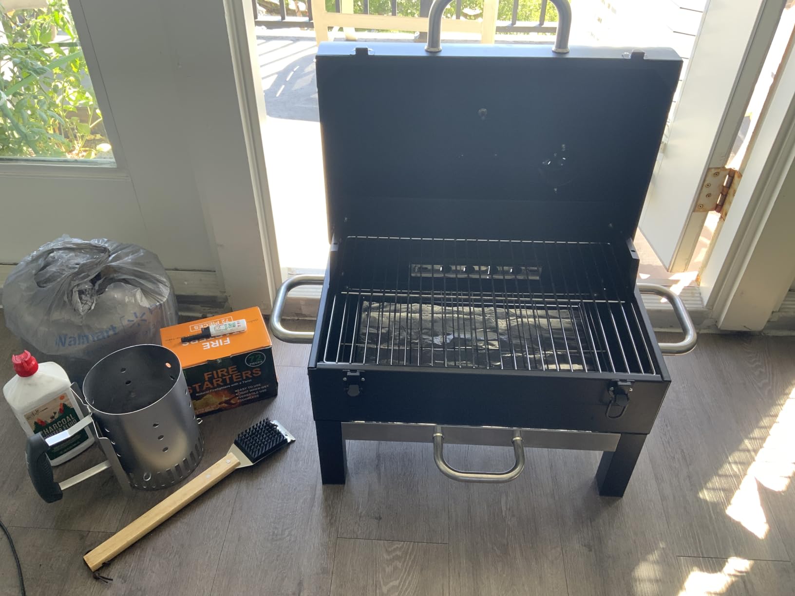 GasOne Portable Tabletop BBQ Grill - 18-inch, 2-Tiered, Side Handles & Lid - Compact Charcoal Grill for Picnic & Tailgate customer photo 2