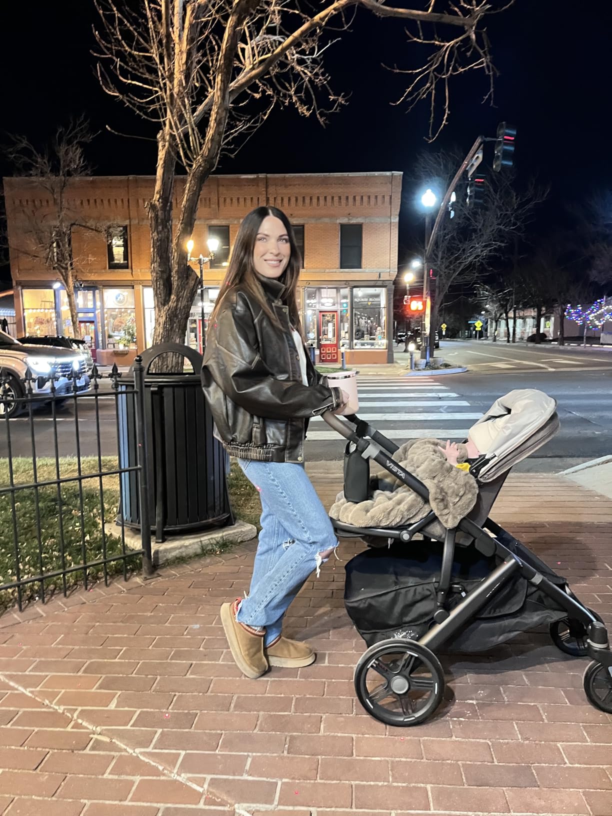 UPPAbaby Vista V3 Stroller - Full-Size Single-to-Double Stroller System - Toddler Seat, Bug Shield, Rain Shield, and Storage Bag Included - Callum (Stone Blue/Silver Frame/Sand Leather) customer photo 2