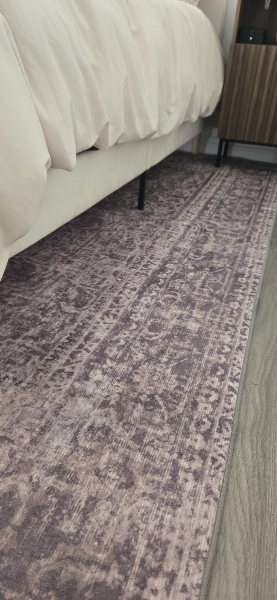 Bavni Washable Rug 8x10 Area Rug for Living Room Bedroom Dining, Washable Vintage Print Carpet, Ultra-Thin Chenille Low Pile Lightweight Rug with Non Slip Backing, Warm Taupe customer photo 2