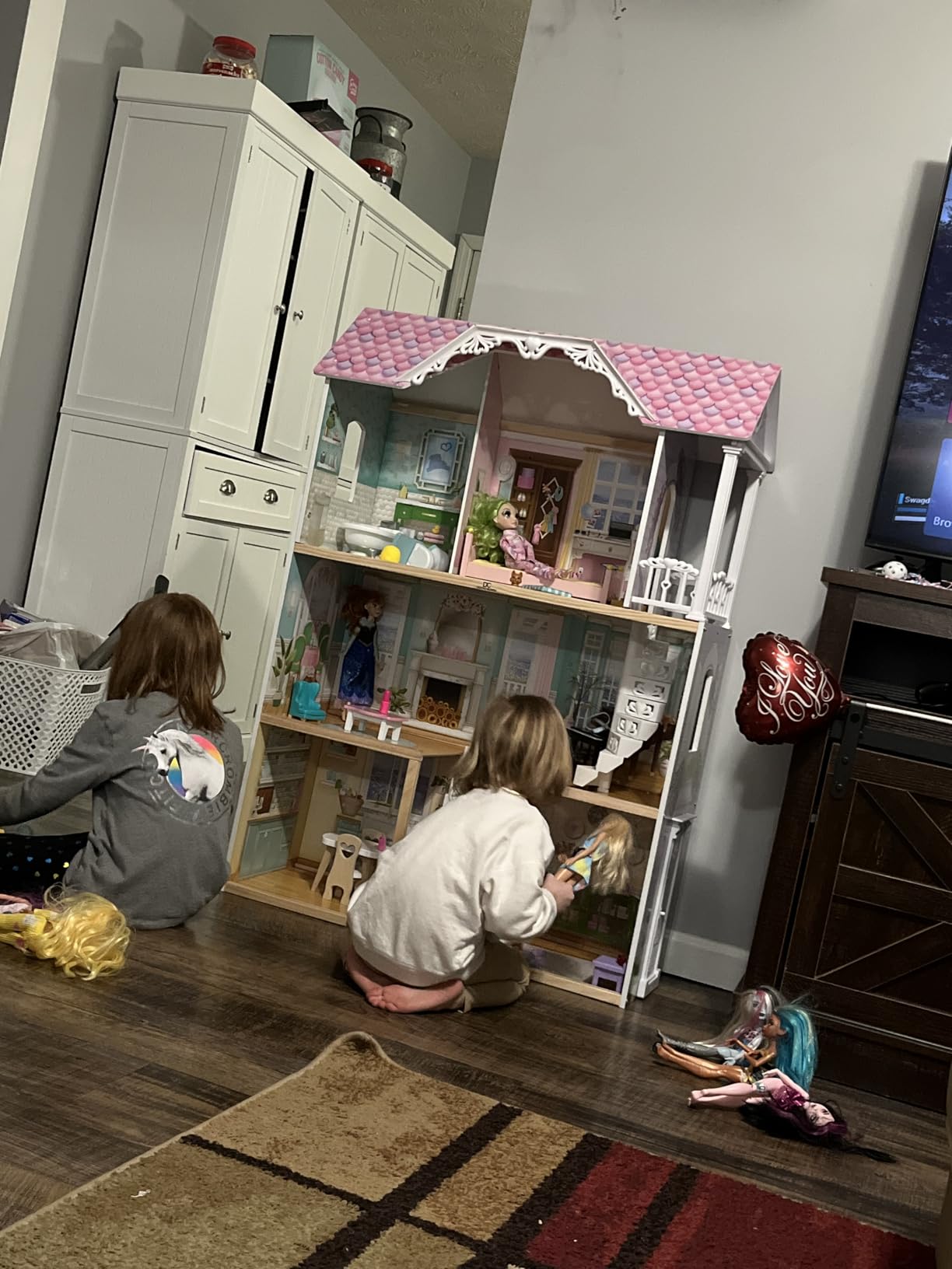 Delta Children MySize Dollhouse - Large 3-Story Dollhouse with 7 Rooms Includes 12 Accessories - Fits 12-inch Dolls - Pretend Play Dream Gift for Ages 3+ customer photo 2