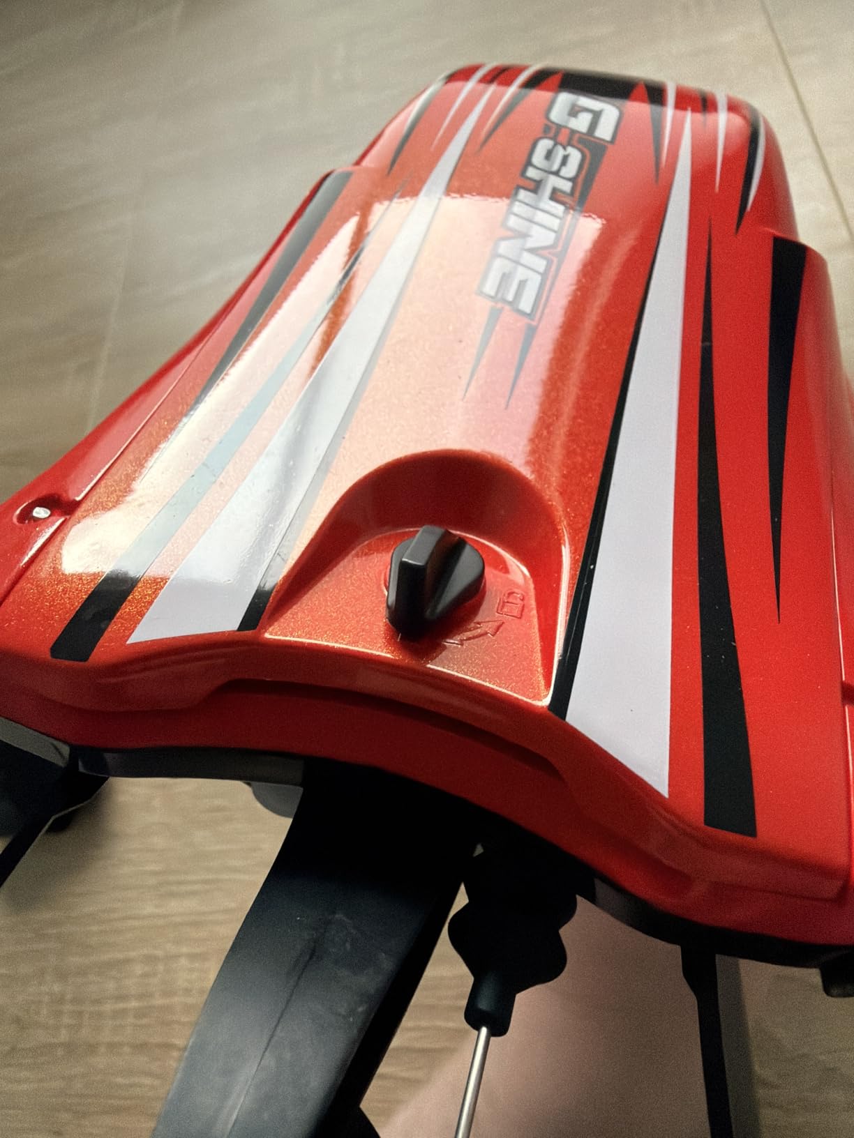 BEZGAR RC Boat, 16 inch Big Brushless Remote Control Boat for Adults and Kids, 55 KPH Large Fast RC Speed Boats with 2000mAh Battery - HJ818PRO Red customer photo 1