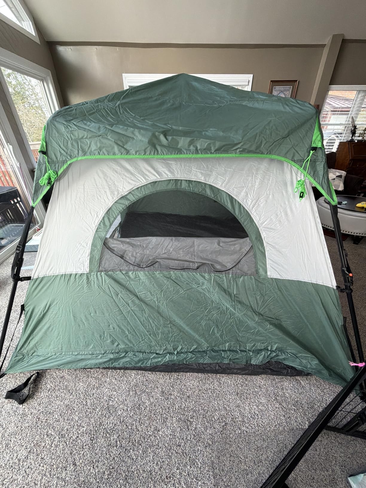 Amazon Basics Instant Camping Tent with Rainfly, Weather-Resistant customer photo 2