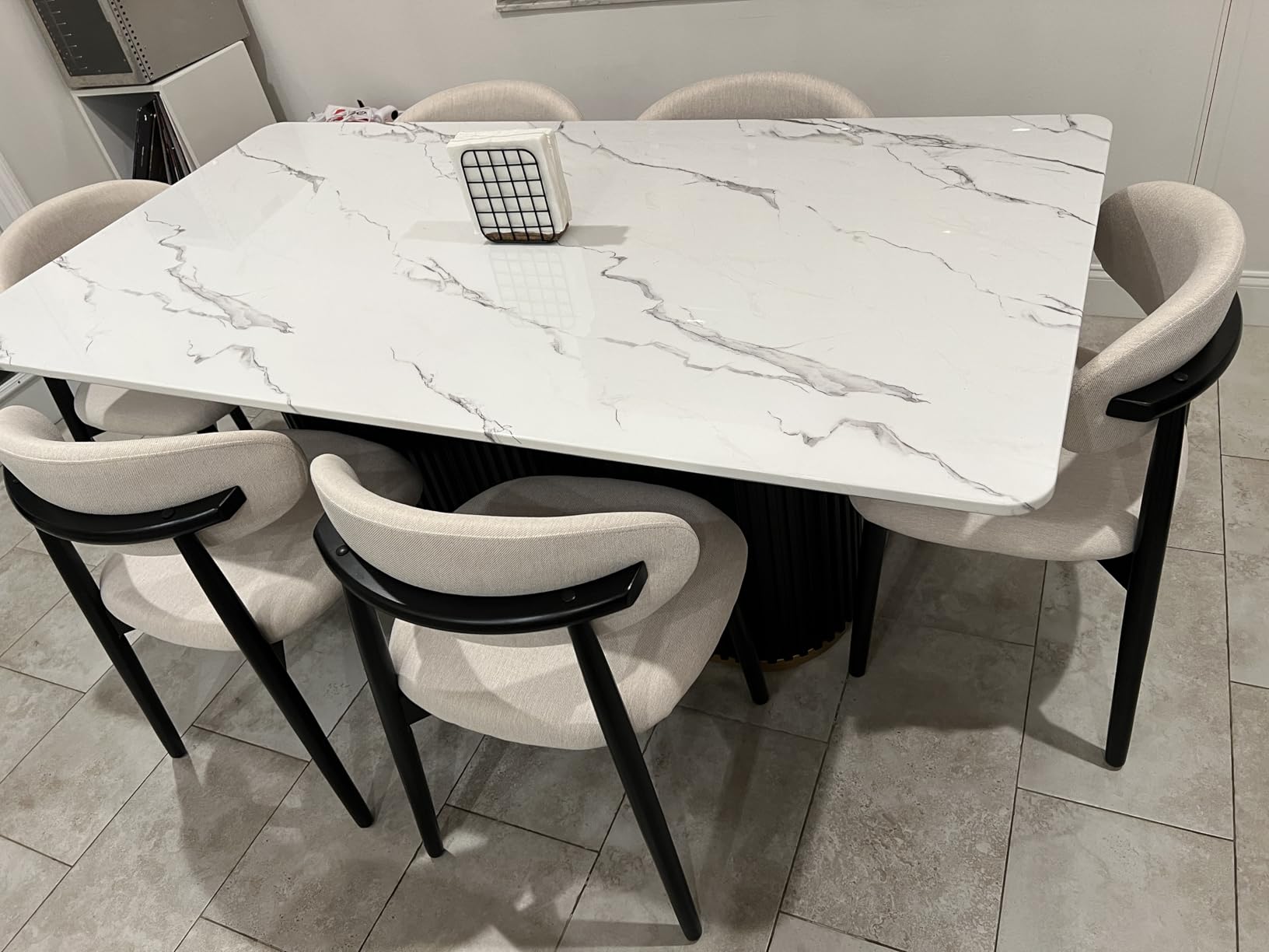 Morden Fort Marble Dining Table for 6, 70