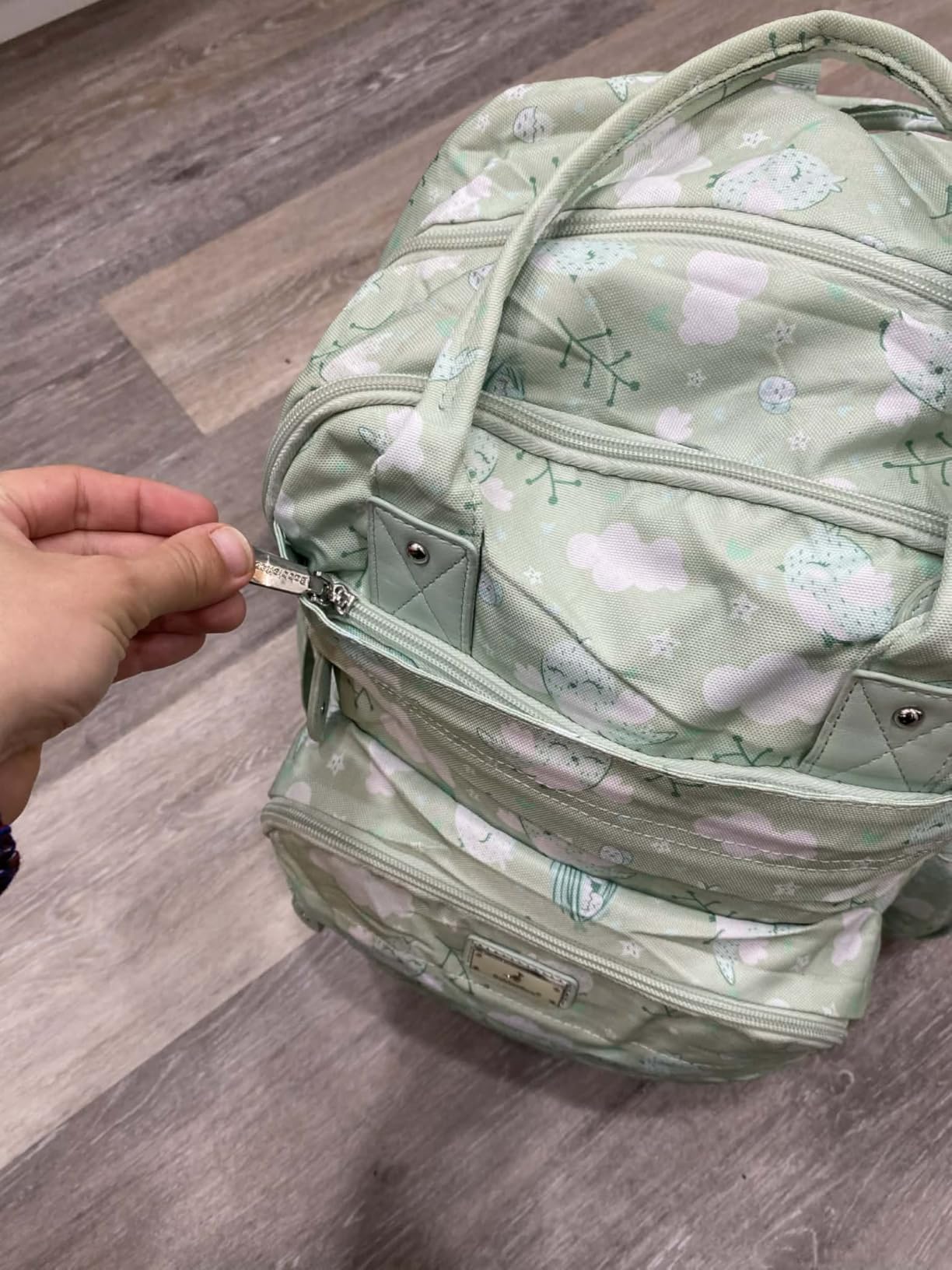 BabbleRoo Extra Large Diaper Bag Backpack, Expandable Baby Bag with Up to 50% More Capacity - Travel Essentials Baby Bag Tote with Changing Pad, Stroller Straps & Pacifier Case - Unisex, Black customer photo 2