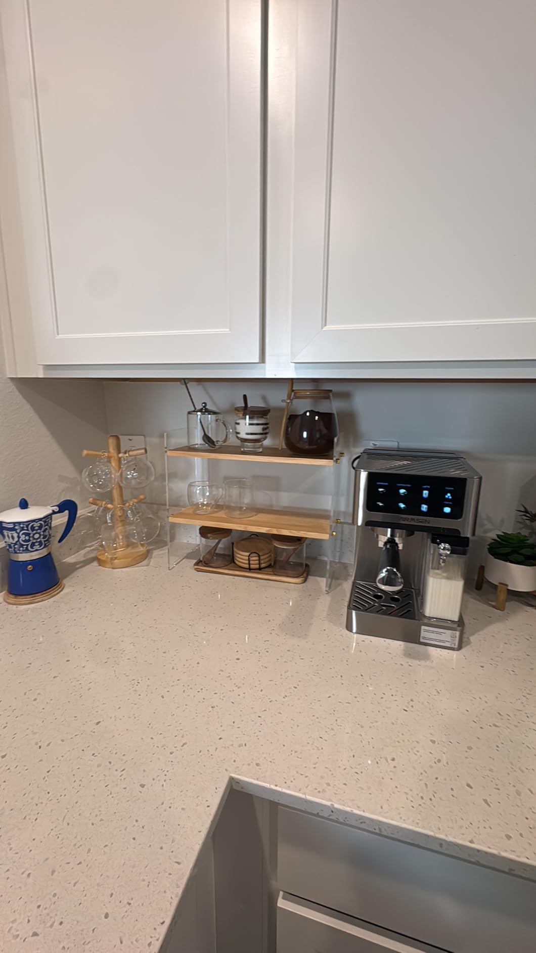 AIRMSEN 20 Bar Espresso Machine with Automatic Milk Frother, Cappuccino & Latte Coffee Maker with Quick Brew Dual Boiler (1350W + 1000W), Stainless Steel, 60oz Water Tank, Touchscreen customer photo 2