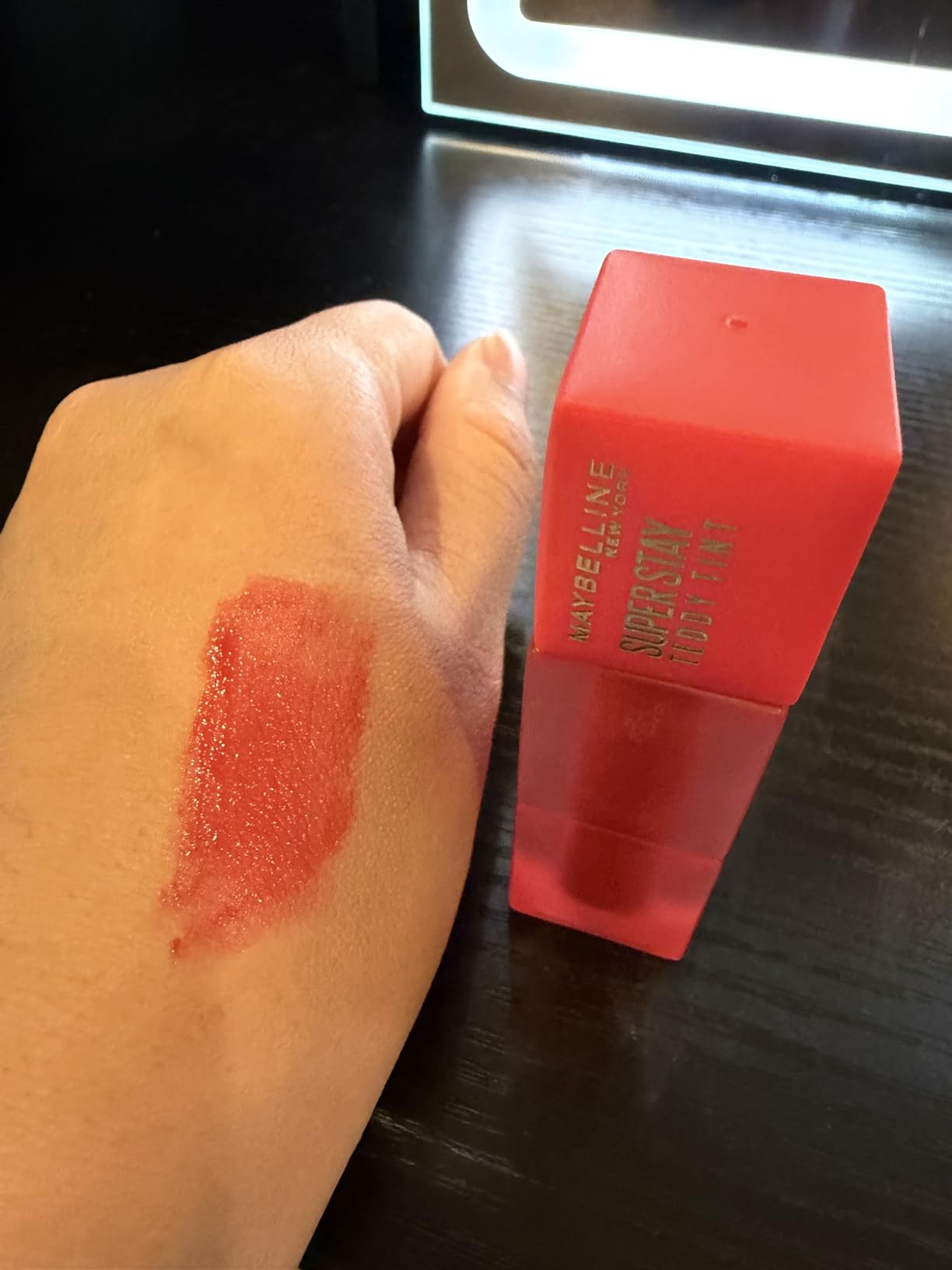 MAYBELLINE Super Stay Teddy Lip Tint, Long Lasting Matte Lipstick For Up To 12HR Wear, Mascara Tear, 1 Count customer photo 2
