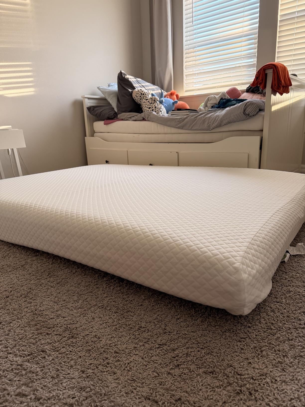 EGOHOME 8 Inch Twin Mattress, Memory Foam Mattress with Cooling Green Tea Gel, Relieve Pressure with Medium Firm Support, CertiPUR-US Certified, 75''L x 38''W, White customer photo 2