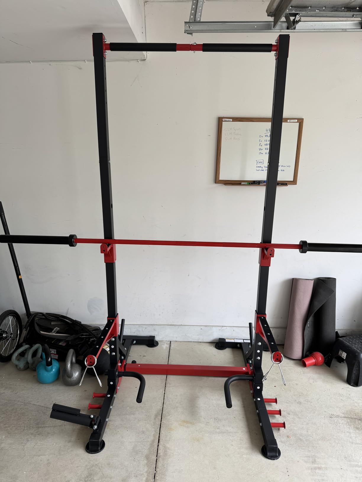 YOLEO Smith Machine & Squat Rack Combo, Multi-Functional Power Racks with Adjustable Width & Pull-Up Bar, Cable Crossover Power Cage, Independent Dual-Pulley System for Home Gym Garage Basement customer photo 1
