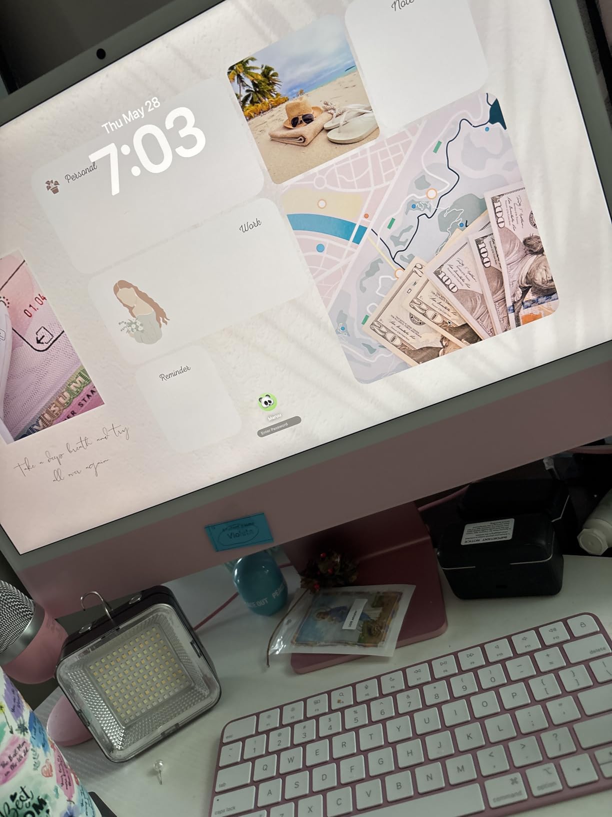 2024 iMac All-in-One Desktop Computer with M4 chip with 8-core CPU and 8-core GPU: Built for Apple Intelligence, 24-inch Retina Display, 16GB Unified Memory, 256GB SSD Storage; Pink customer photo 1