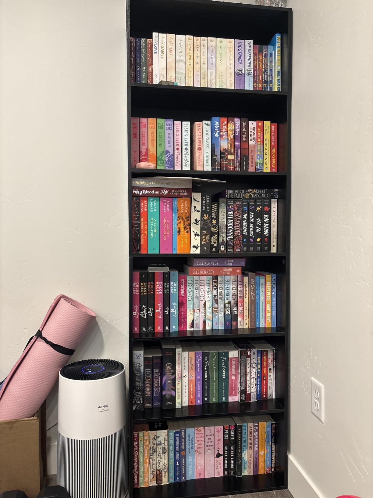 Shintenchi Bookshelf, 6-Tier Open Bookcase and Bookshelves, 6 Shelf Display Storage Shelves Floor Standing 70.6 inches Tall Bookcase for Home Office, Living Room (Black) customer photo 2
