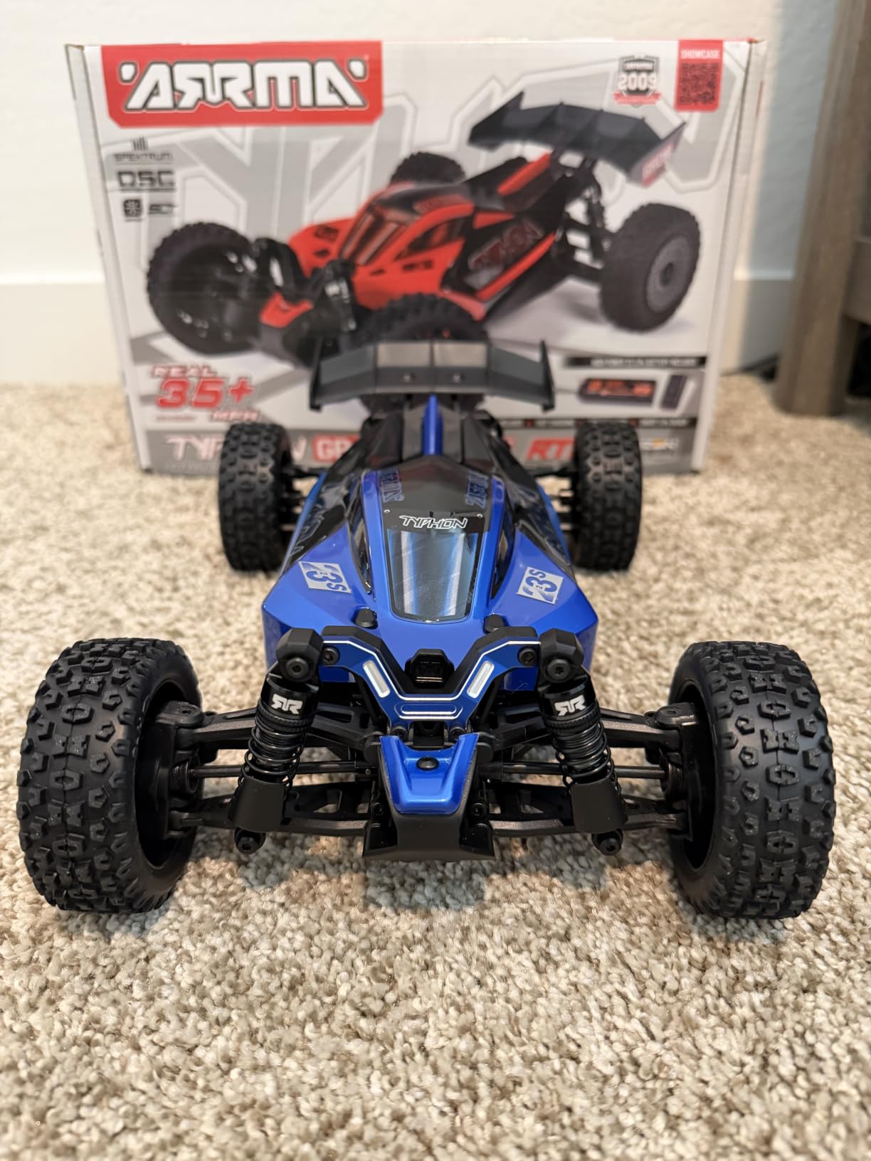 ARRMA RC Car Typhon GROM 4X4 223S BLX BRUSHLESS Small Scale Buggy RTR with DSC, Battery & Charger Included, Blue, ARA2306ST2 customer photo 1
