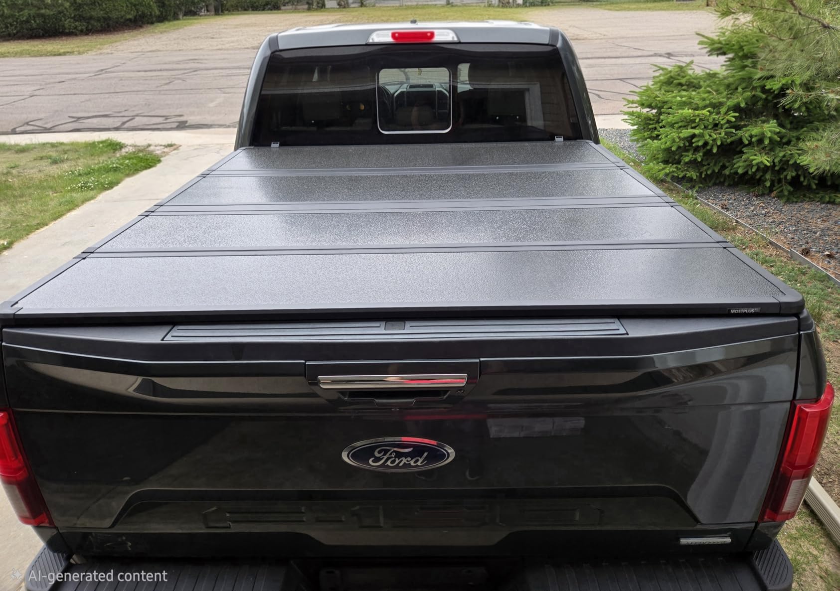 MOSTPLUS 5.5FT Quad Fold Hard Truck Bed Tonneau Cover Compatible with Ford F150 2015-2025 2026 Ford F-150 Bed On Top 4 Fold Aluminum Bed (67Inch) customer photo 1