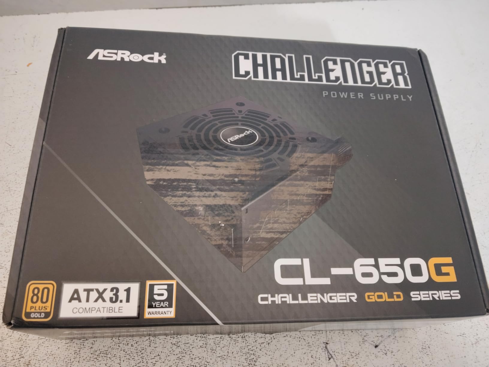ASRock Challenger 750W Power Supply ATX 3.1 Auto iCOOL Intelligent Fan Control 120mm Golf Blade 5 Years Warranty CL-750G 80 Plus Gold Certified Non-Modular ATX3.1 PCIe5.1 12V-2x6 Cable customer photo 2
