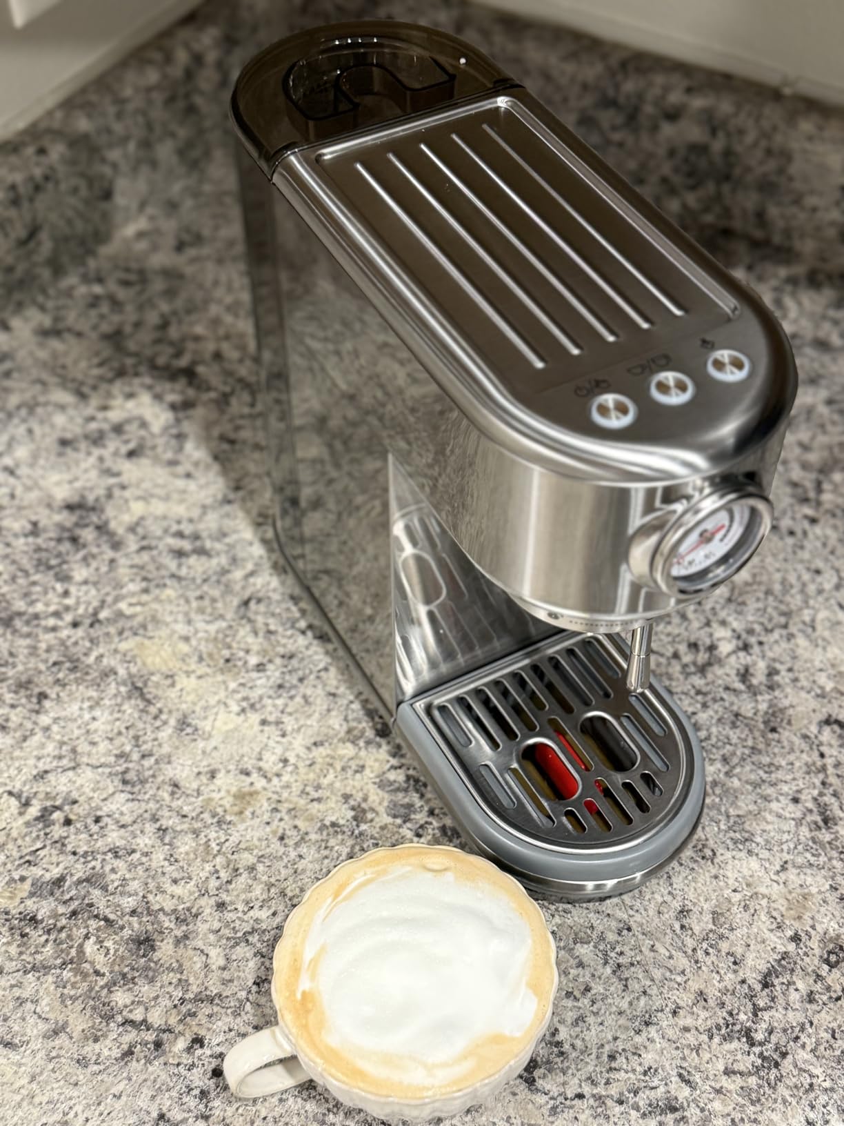 atatix Espresso Machine with Milk Frother, 20 Bar Pressure Espresso Maker, 44OZ Removable Tank, Compact Stainless Steel customer photo 2
