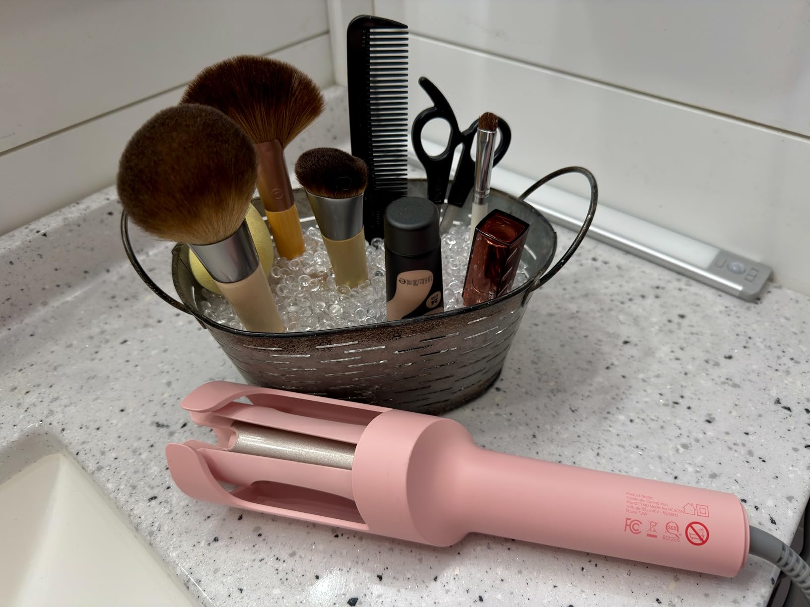 TYMO Automatic Rotating Curling Iron - TYMO CURLPRO Beach Waves Curling Wand, 1 Inch, Pink customer photo 2