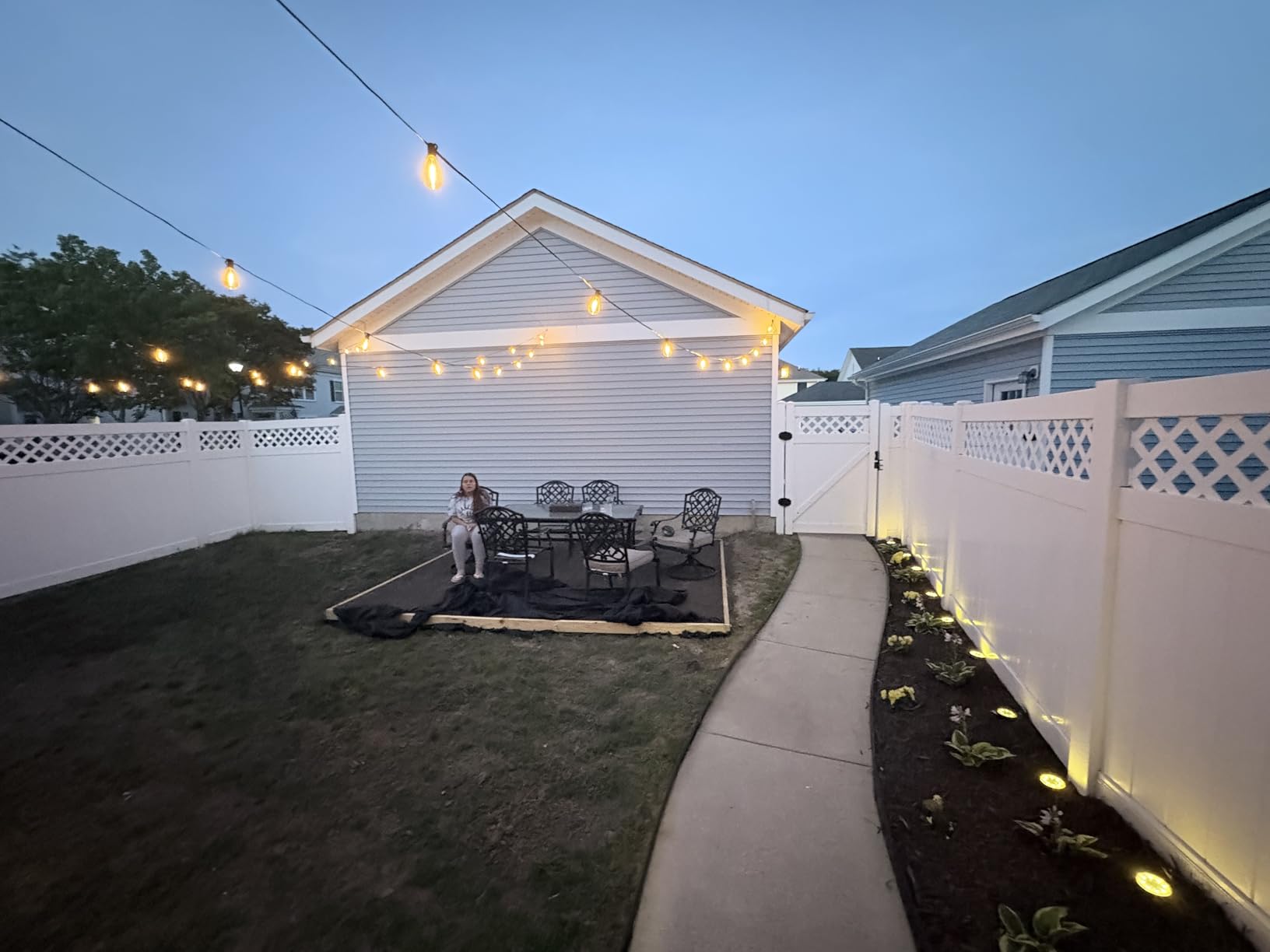 SOLPEX 10 Pack Solar Ground Lights Outdoor Waterproof, Solar Powered Pathway Lights, Landscape Lighting for Garden Walkway Driveway Backyard Decor (Cool White) customer photo 1