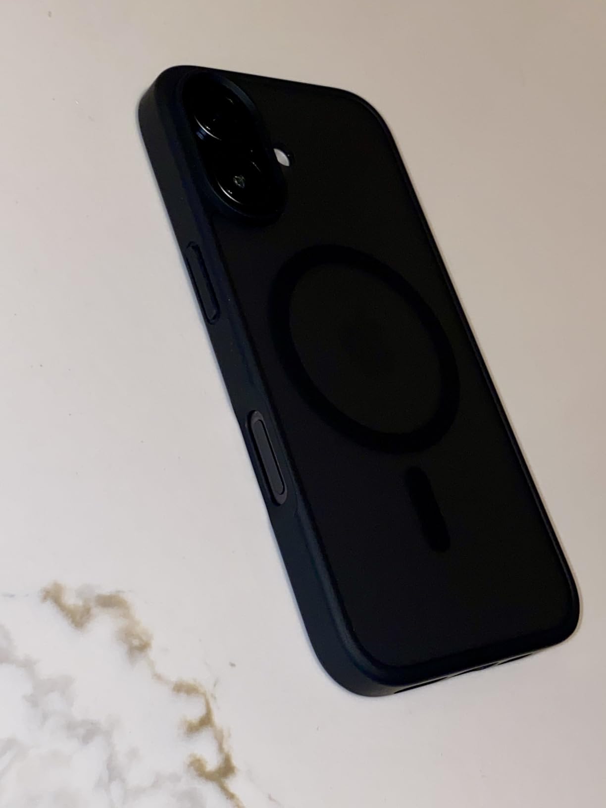 SUPFINE Magnetic for iPhone 16 Pro Case (Compatible with MagSafe) (Military Grade Drop Protection) Translucent Matte Shockproof with Anti-Fingerprint Phone Cover, Black customer photo 2