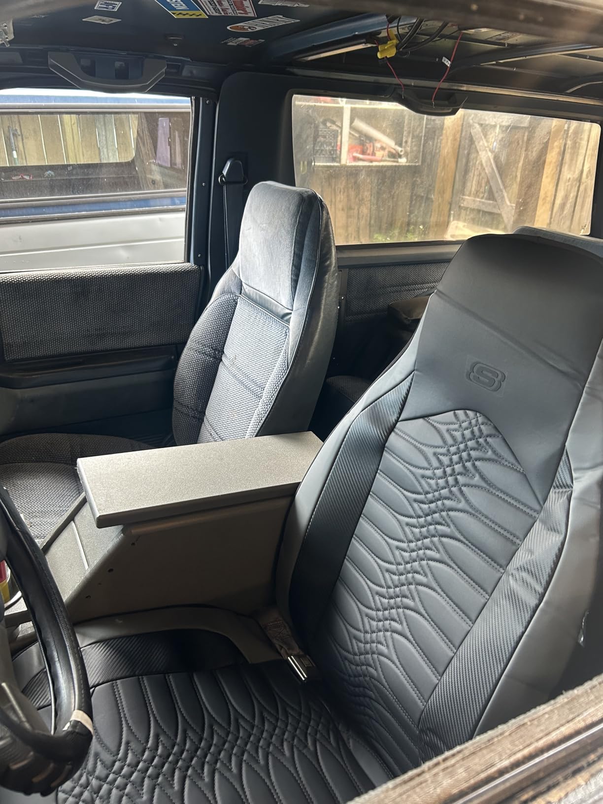 Skechers Memory Foam Car Seat Covers, Leather High Back Seat Covers Quilting Design, Waterproof Sports Car Seat Covers Front Seats, Airbag Compatible Universal Fit for Most Cars, SUVs, Trucks, Black customer photo 1