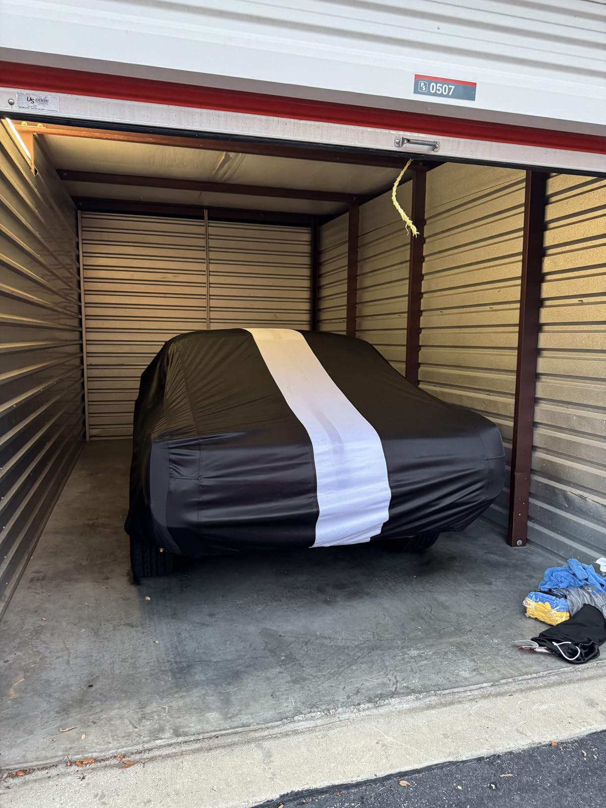 Favoto Dustproof Car Cover Indoor - Sedan Stretch Cover Universal Fit 177-193 Inch Inside Protection Full Car Cover with Storage Bag Breathable Windproof All-Weather Auto Vehicle Cover customer photo 2