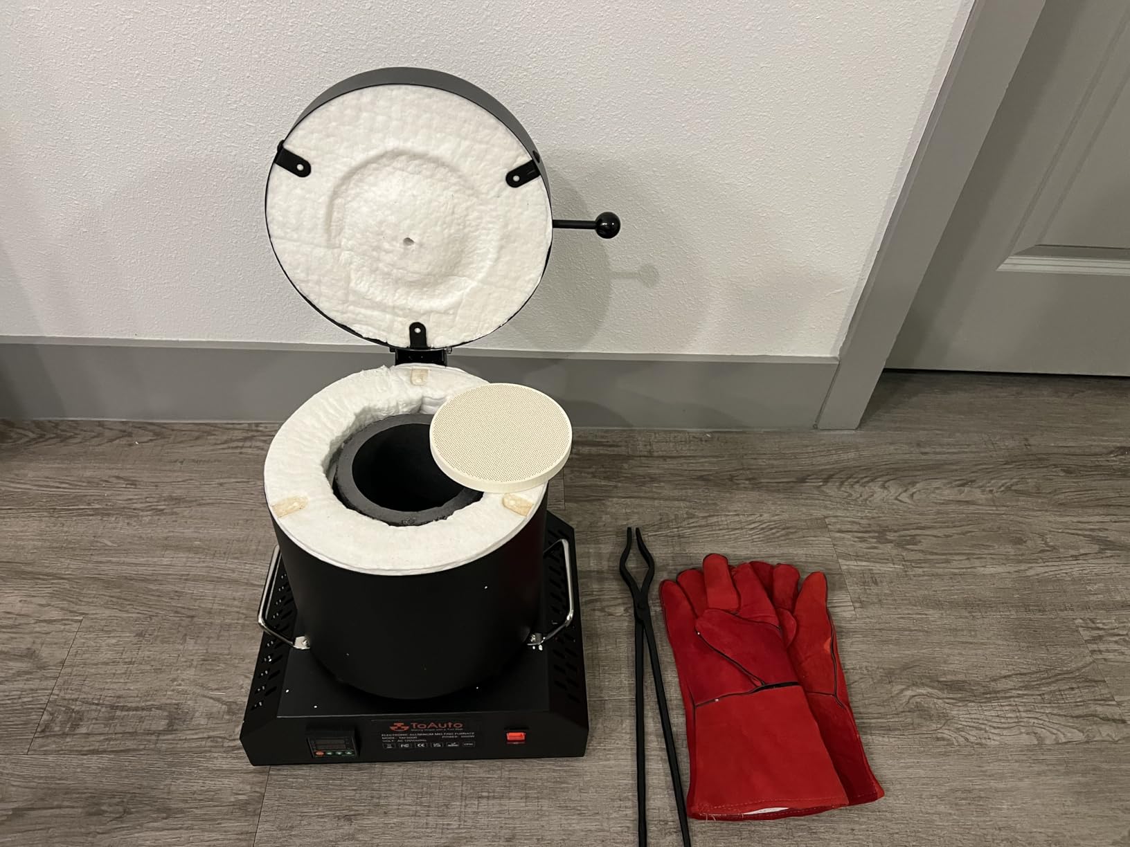 TOAUTO 8KG Large Electric Aluminum Melting Furnace TAF8000, 1800W PID Smelter Kiln Electric Smelting Furnace Kit, for Scrap Metal Recycle Melt Aluminum Scrap Recycling customer photo 1