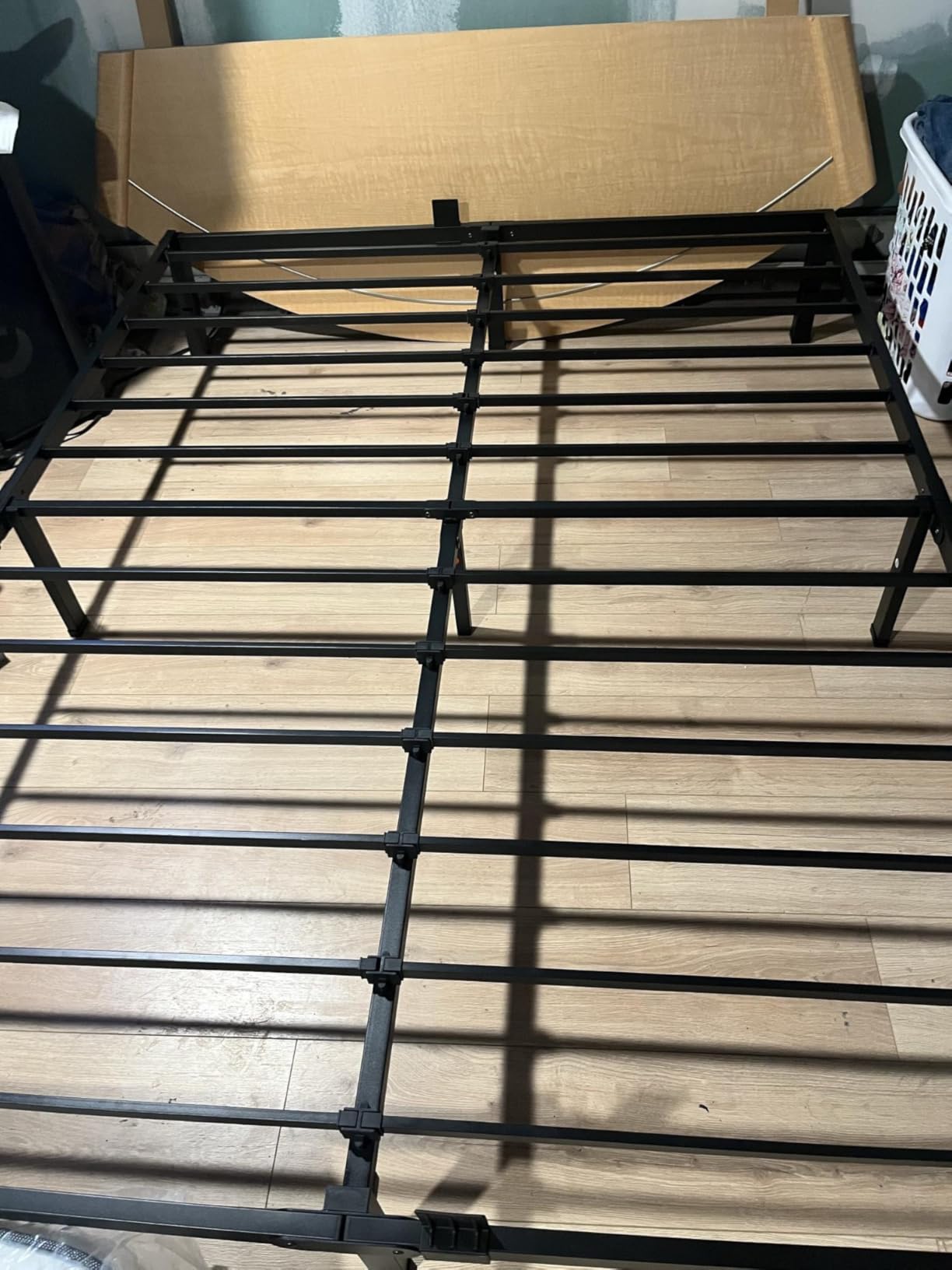 NKZ 18 Inch Metal Platform Bed Frame,Queen Bed Frame with Storage Space, No Box Spring Needed, Easy Assembly, Noise Free, 3,500 lbs Heavy Duty Steel Slats Support customer photo 2