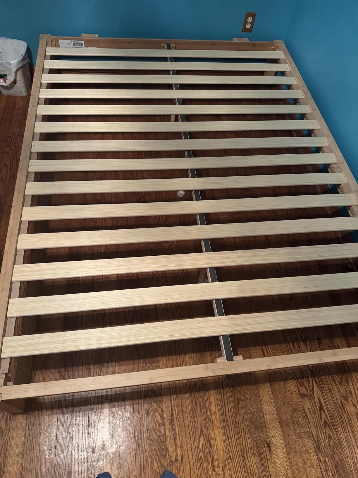 Nectar Bamboo Platform Bed Frame - Queen - Walnut - Floating Center Support Legs - 12