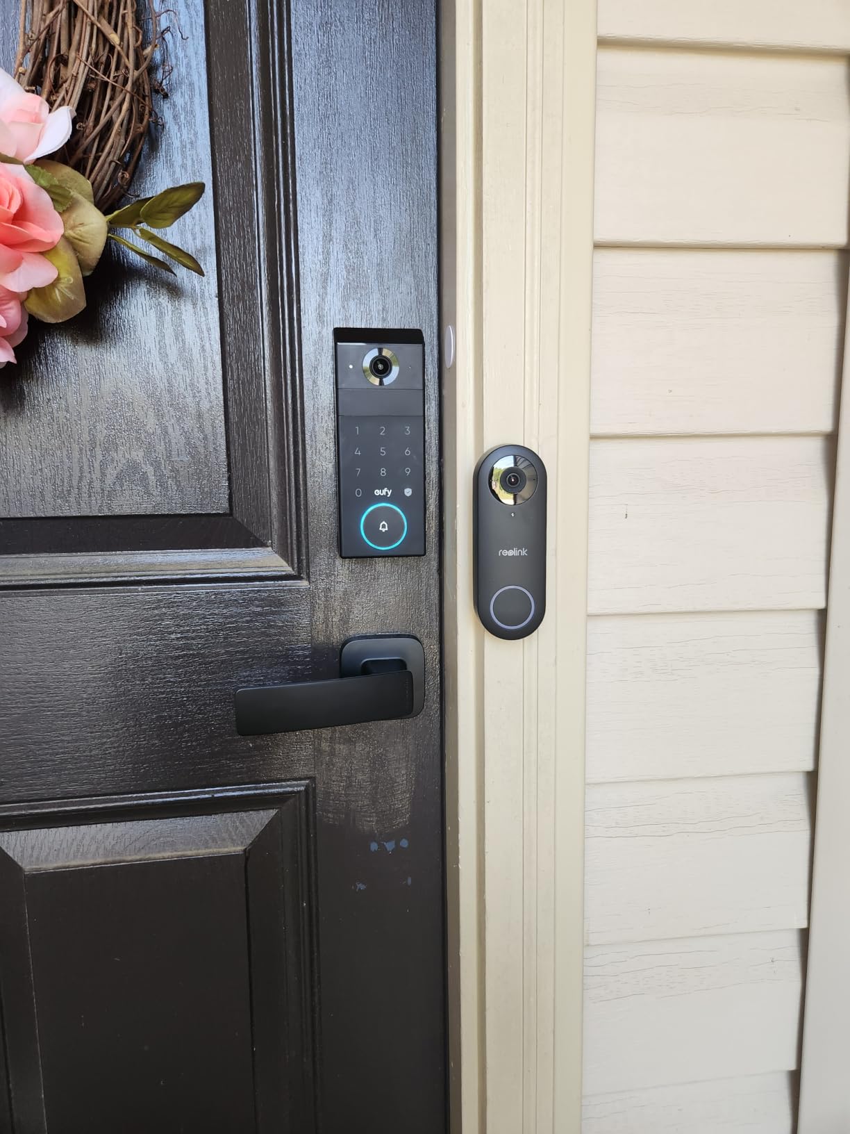 eufy Security Smart Lock FamiLock S3 Max with Palm Vein Recognition | Internal Video Screen, BHMA Grade 1, Keyless Entry Front Door Lock, WiFi Deadbolt+2K HD Doorbell Camera, 16GB Built-in Storage customer photo 2