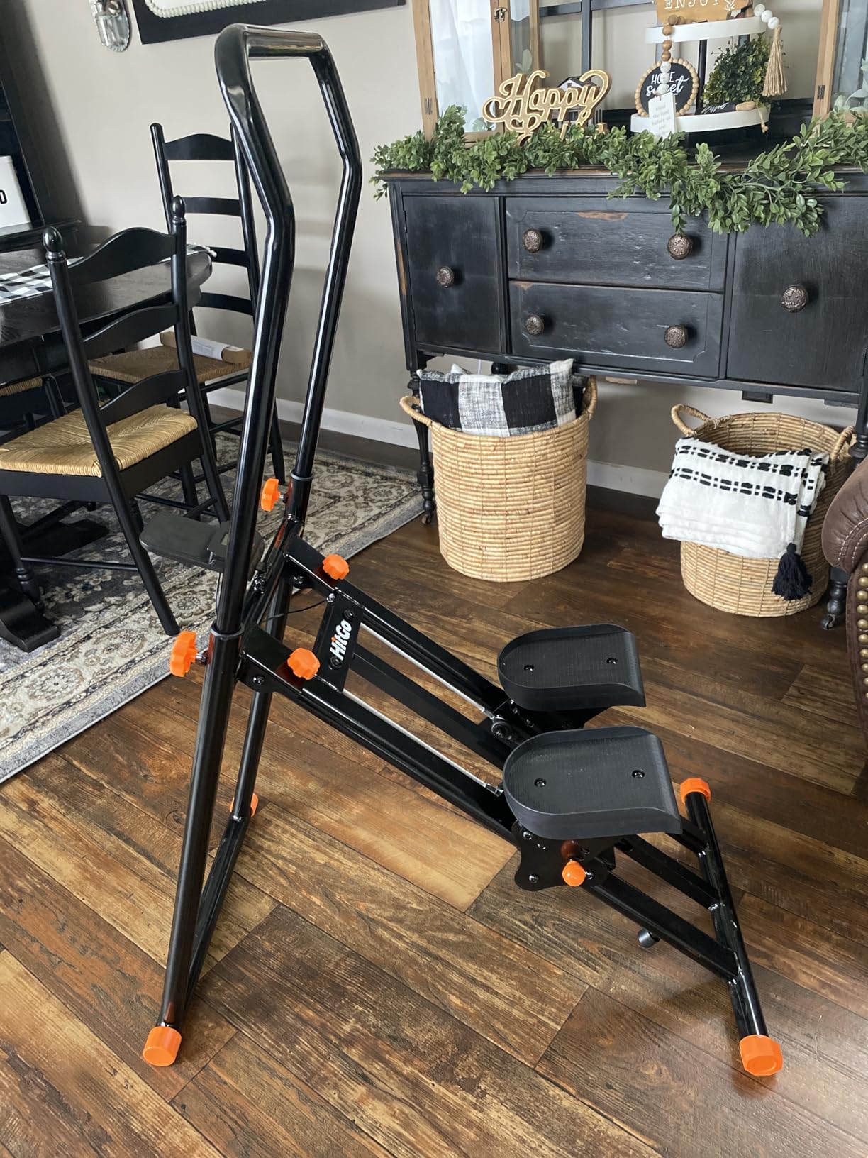 HitGo Foldable Stair Stepper Machine - Vertical Stair Climber for Home Gym, Full-Body Cardio Workout Equipment with Adjustable Handlebar & Pedals, Extended Step Range Design customer photo 1