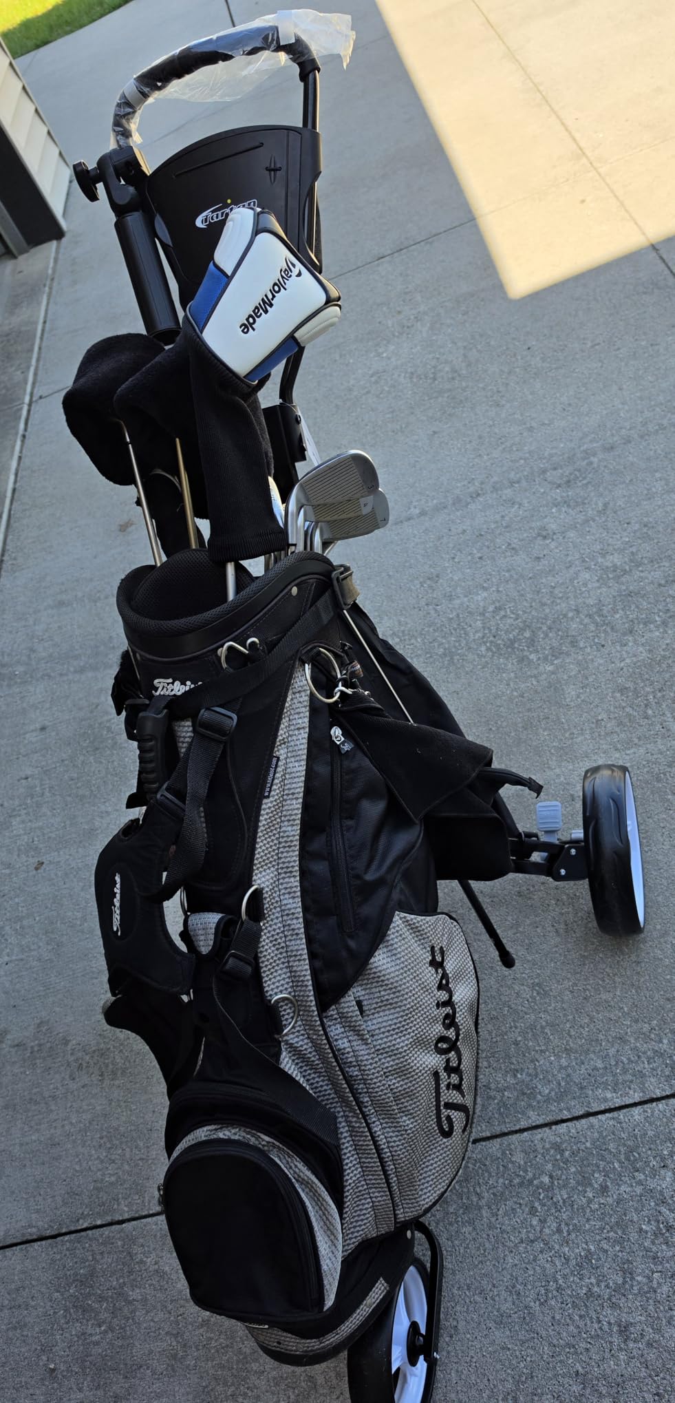PRECISE Cruiser 3-Wheel Golf Push Cart with Foot Brake & Stabilizer Rods customer photo 1