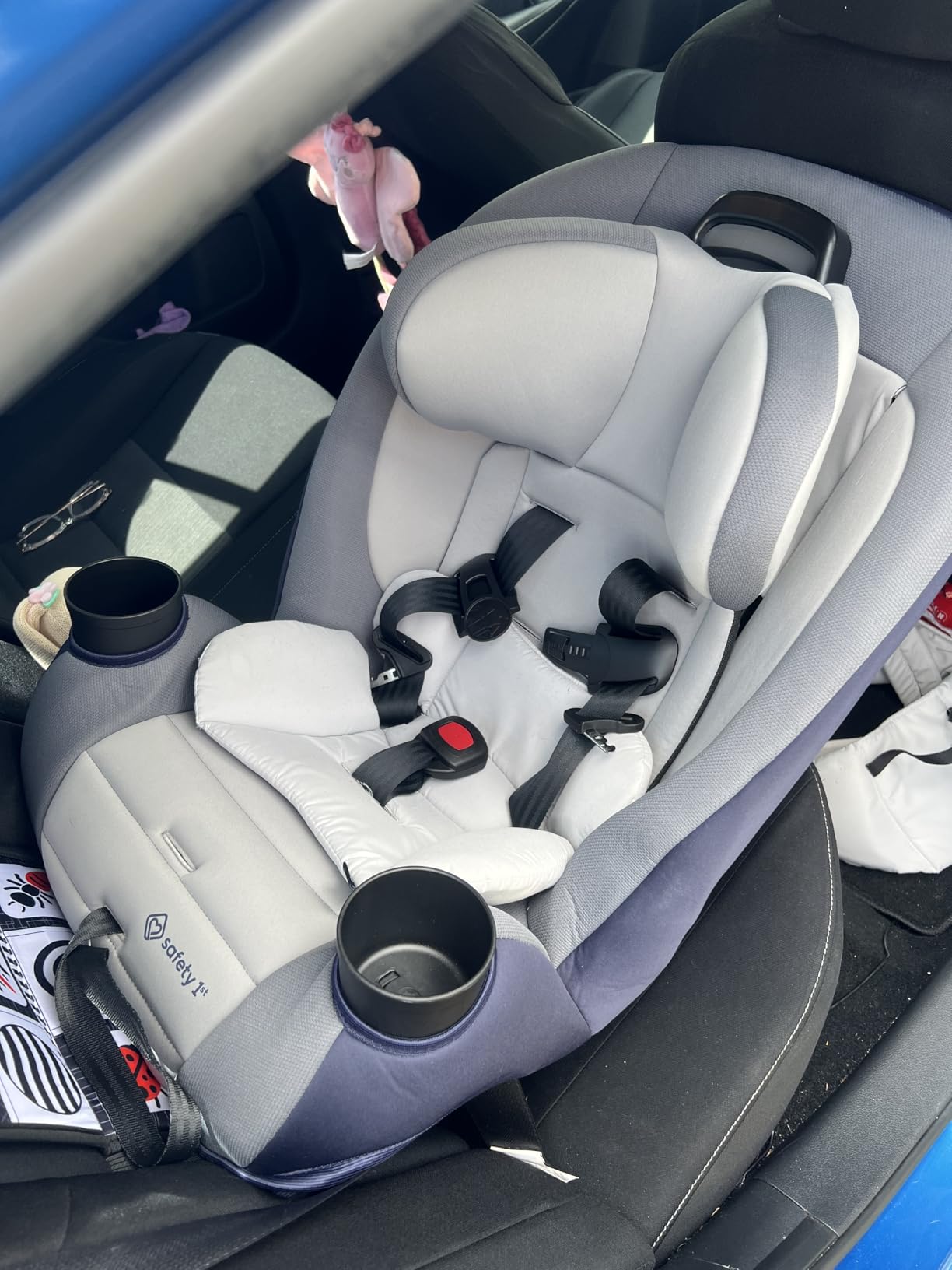 Safety 1st Ellaris 3-in-1 Convertible Car Seat, Slim Fit Design, Rear & Forward-Facing, 5-Position Headrest, Travel-Friendly with Machine-Washable Seat Pad, Peacock Blue customer photo 1