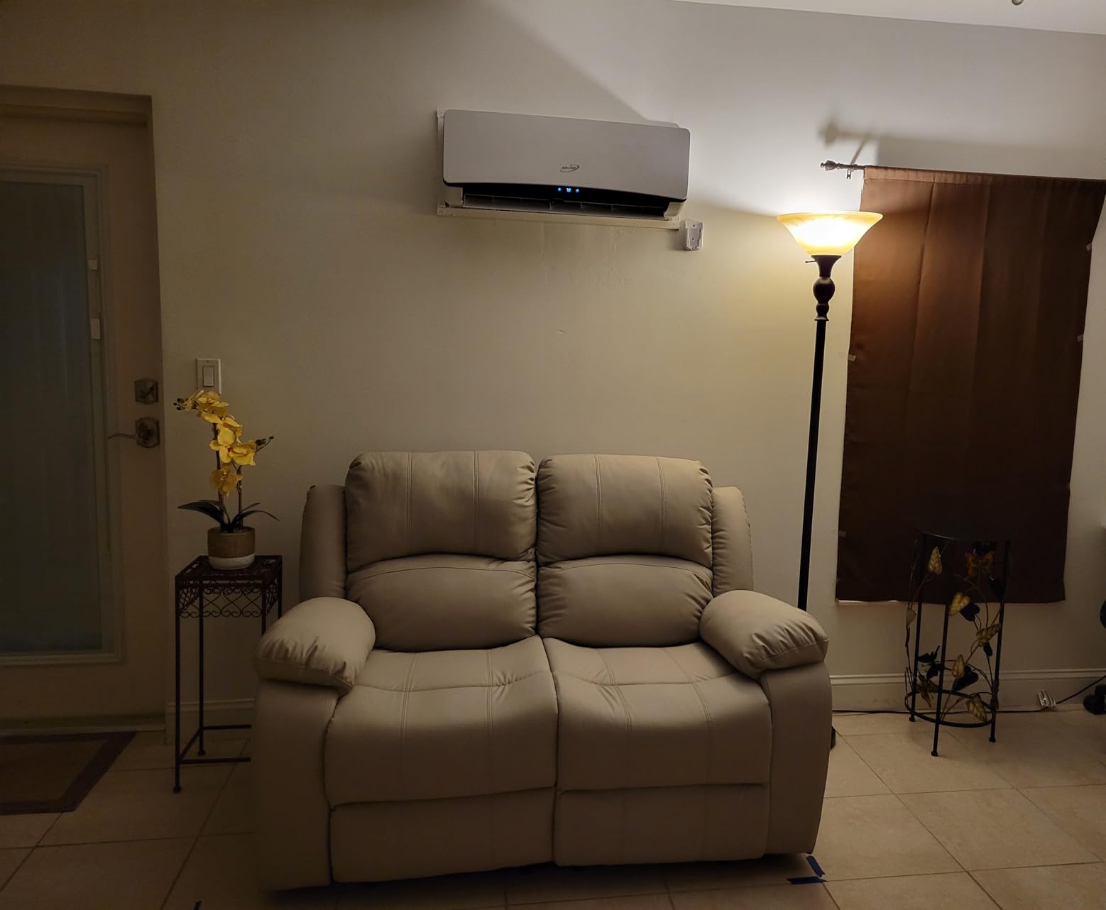 Reclining Loveseat Sofa Leather Recliner Sofa 3 Seater Couch for Living Room, Home Theater Seating(3 Seat,Beige) customer photo 1
