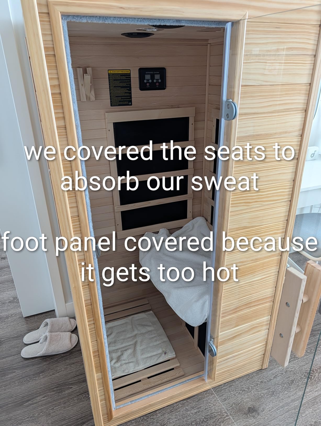 Far Infrared Sauna for 1 Person - 1050W with Bluetooth Speaker, Chromotherapy & Oxygen Ionizer, Indoor Home Sauna with Canadian Hemlock Wood customer photo 1