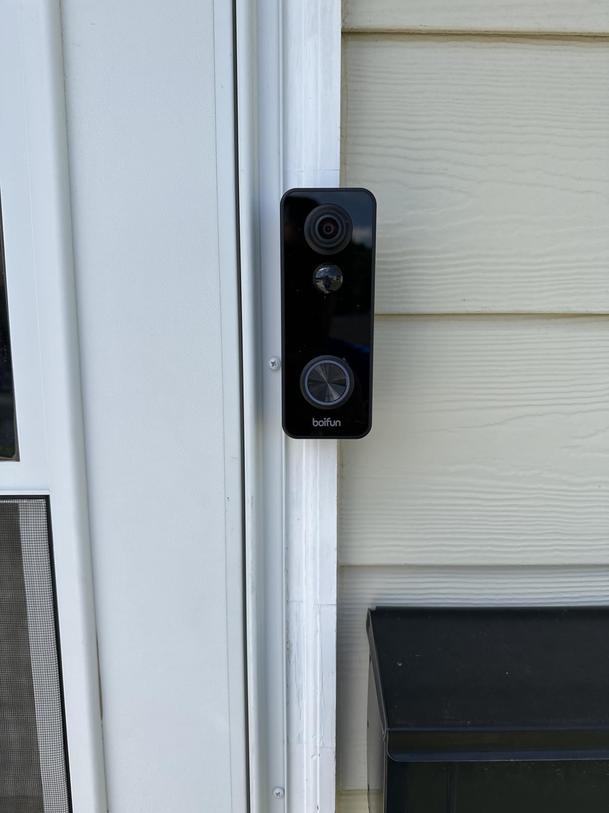BOIFUN Video Doorbell Camera Wireless, 180 Wide View, 2K HD, No Subscription, AI Human Detection, Head-to-Toe, HDR Night Vision, Two-Way Audio, Battery Powered with Chime, 2.4 GHz Wi-Fi Only customer photo 1