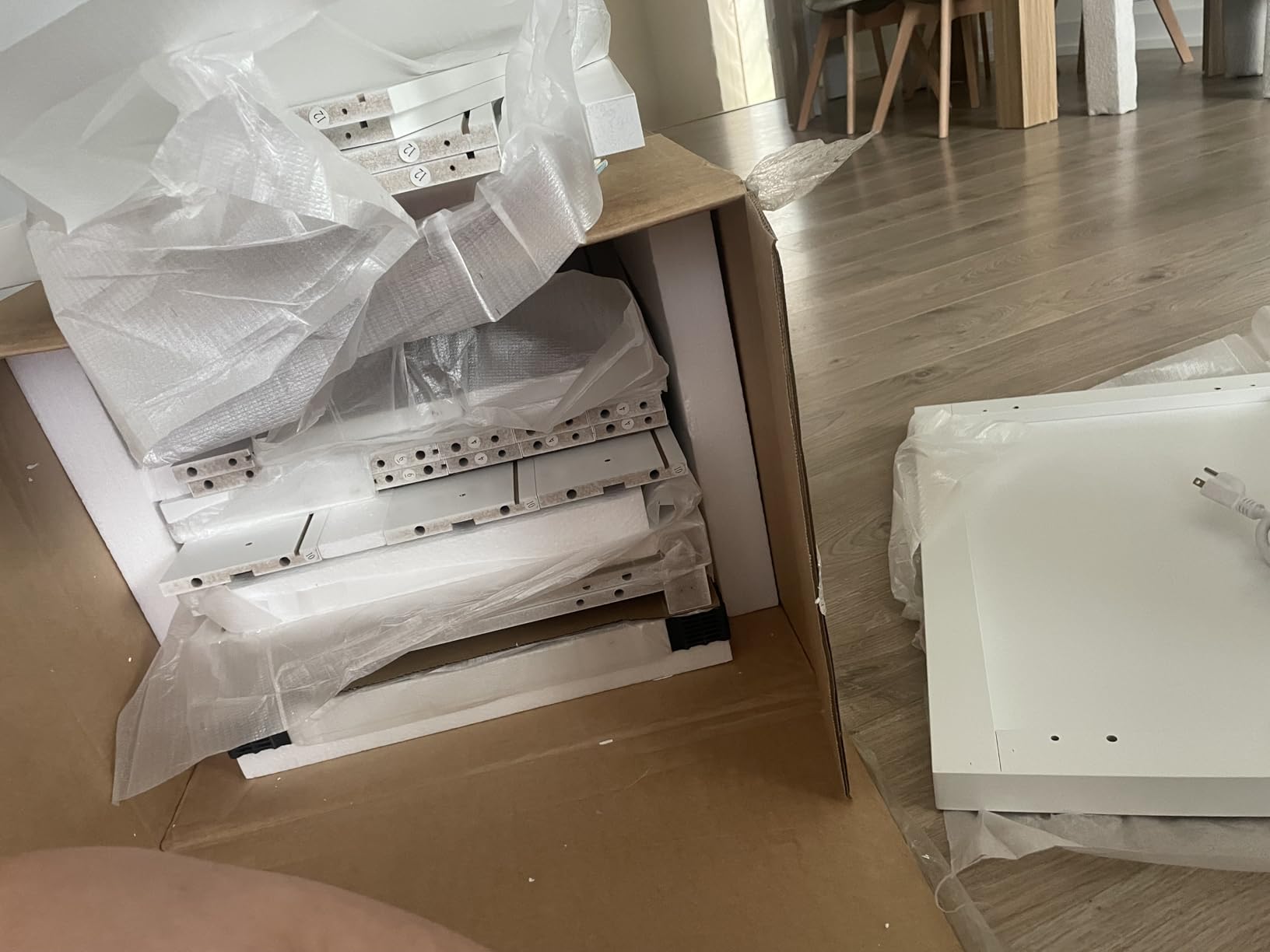 Huuger Paint Night Stand with Charger Station and USB-C Port, 3 Drawer Nightstands Set of 2, Larger Wider Bedside Table, Modern End Table, for Bedroom, White Nightstand customer photo 1