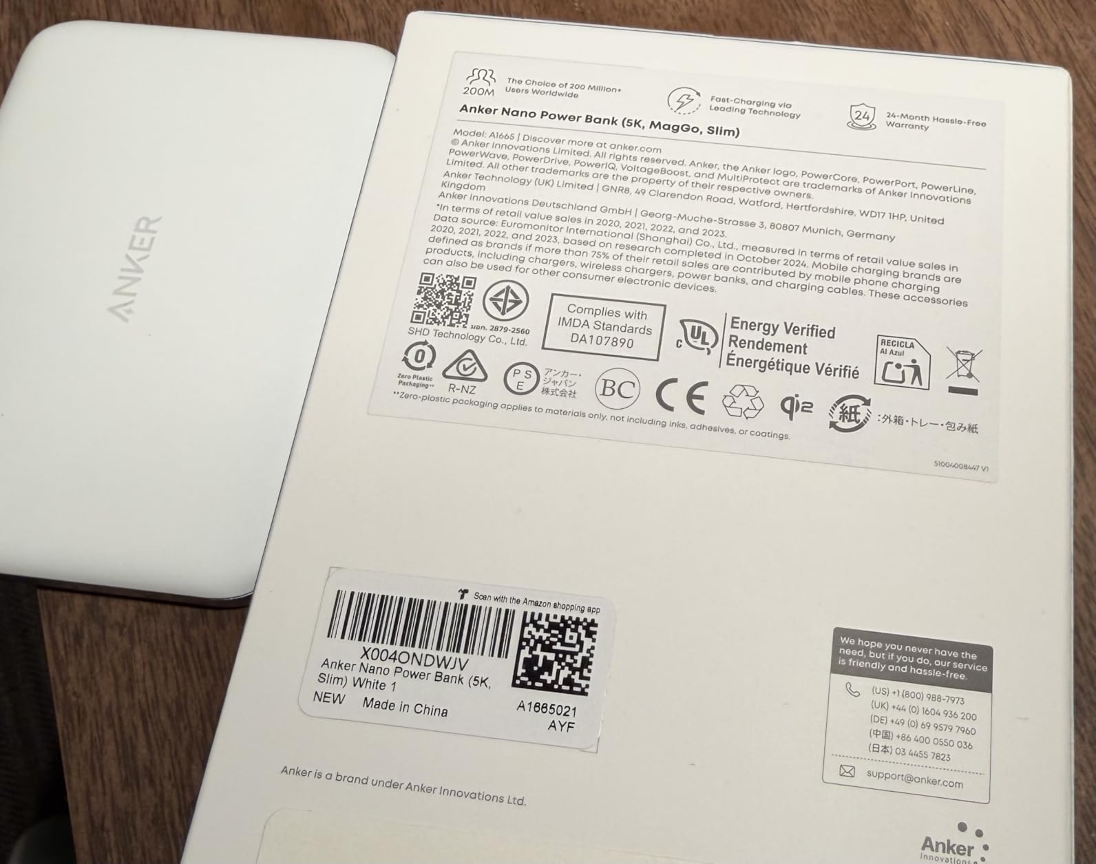 Anker Nano MagSafe Portable Charger, Ultra-Slim 5,000mAh Magnetic Wireless Power Bank, Qi2-Certified 15W Max, Compact for Travel, Ergonomic Design, for iPhone 17/16 Series customer photo 1