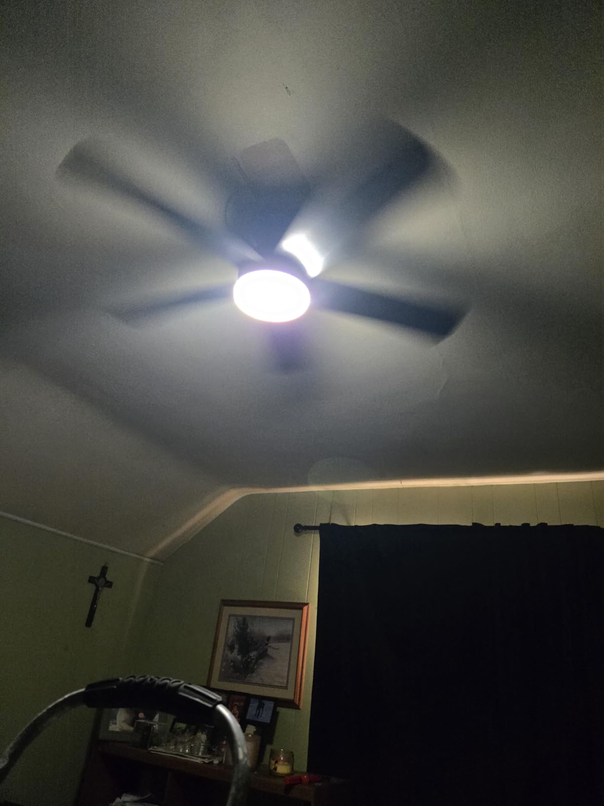 Depuley Modern Ceiling Fan with Light: 42-Inch Black Small Fans for Bedroom Indoor Outdoor - Dimmable Low Profile Flush Mount customer photo 2