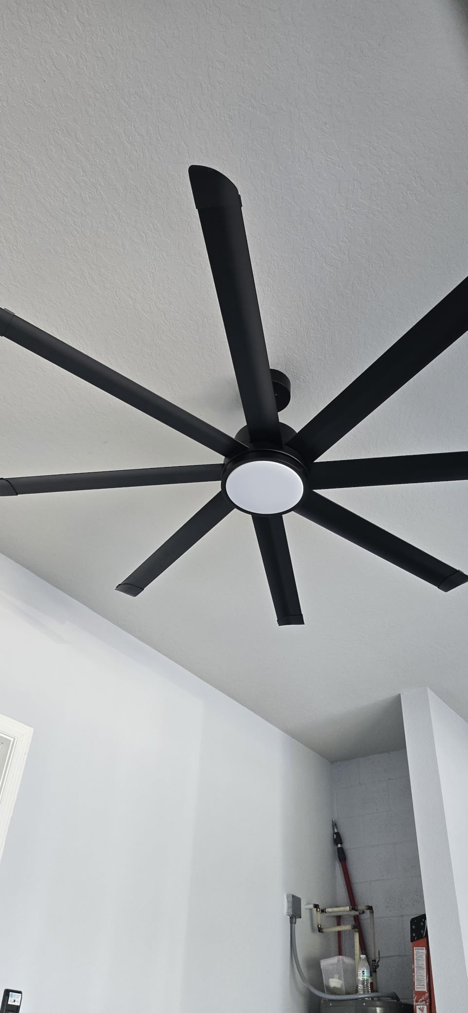 ZMISHIBO 84 Inch Ceiling Fans with Lights, Indoor/Outdoor Industrial Ceiling Fan, 8 Aluminum Reversible Blade, Damp Rated customer photo 1
