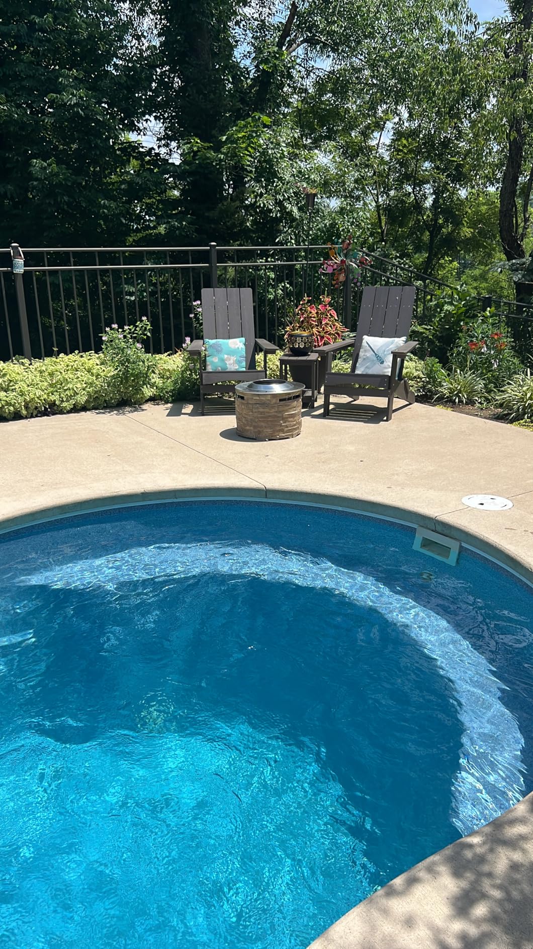 Folding Adirondack Chair, Adirondack Chairs Set of 2, Cup Holder, Woodgrain, Fire Pit, Patio, Pool, Black customer photo 1