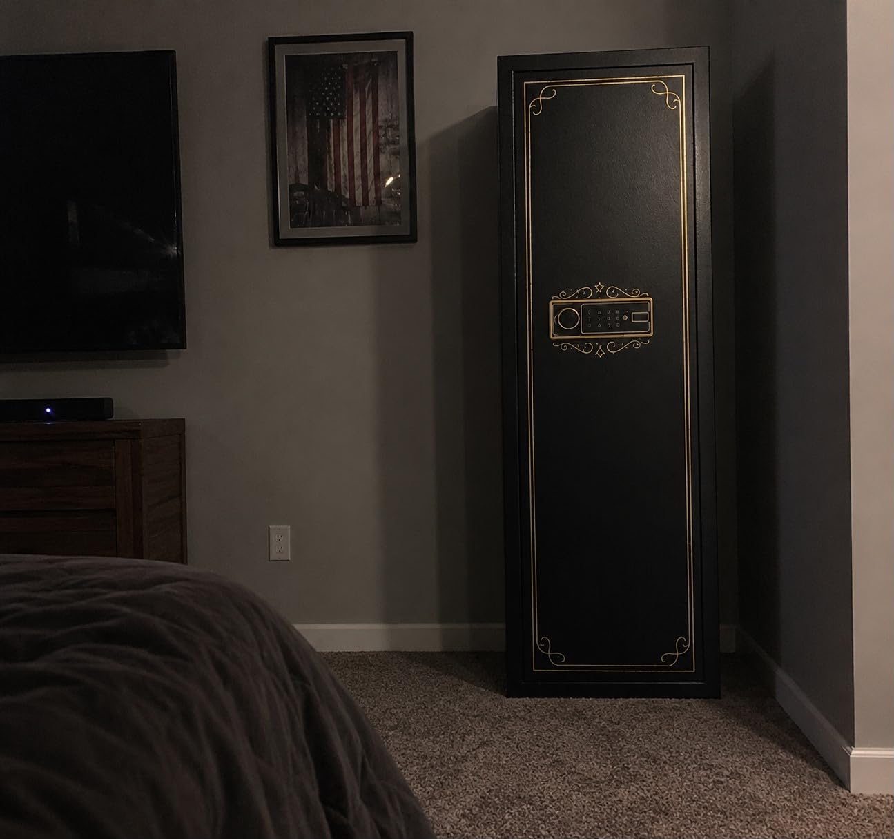 Karini 12-15 Biometric Gun Safe for Rifles and Pistols Fingerprint Rifle Safes for Home Large Gun Cabinet for Rifle with Optics or Shotguns Clearance Gun Safe Long Gun Locker with Removable Shelf customer photo 1