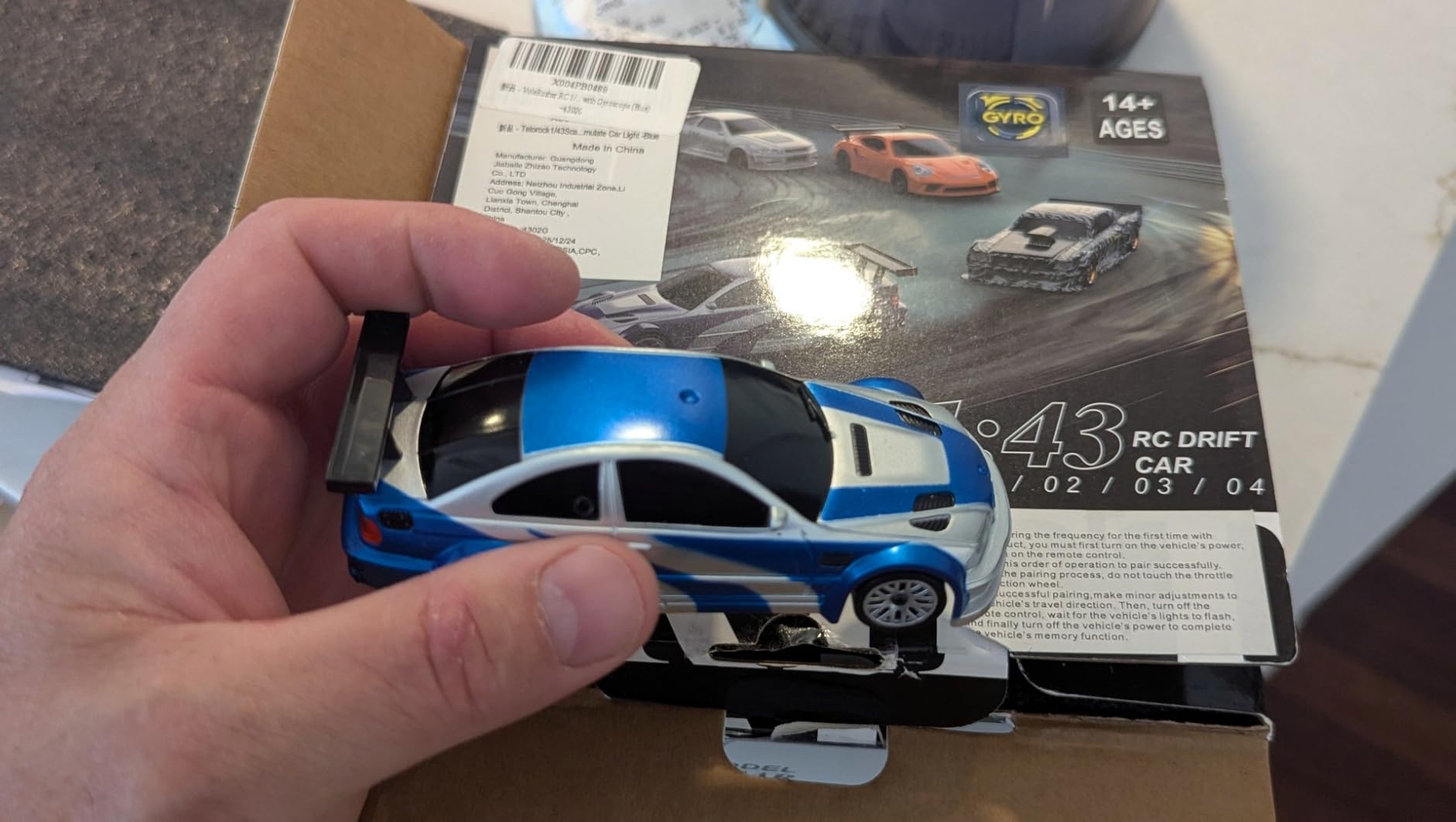 [2026 New Upgrade] 1/43 Scale Mini RC Drift Car with Gyroscope, Toys for Age 8-14 Old Birthday Gifts, Micro Small with Full Proportional RTR 2.4GHz Remote 2 Tire Sets 8 Cones - Silver customer photo 1