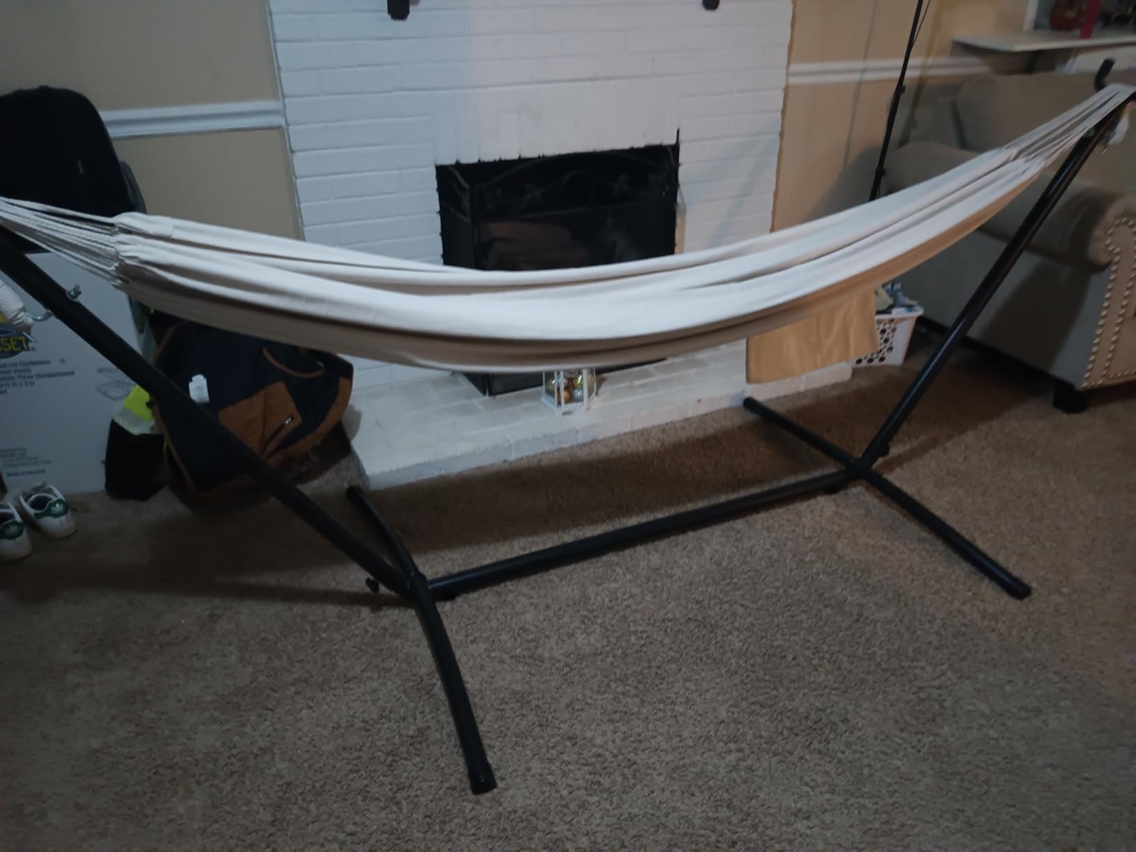 SZHLUX 9 FT Hammock Stand Only,Heavy Duty Hammock Stand, Portable Steel Stand Only for Outdoor Patio or Indoor, 450LBS Weight Capacity customer photo 1