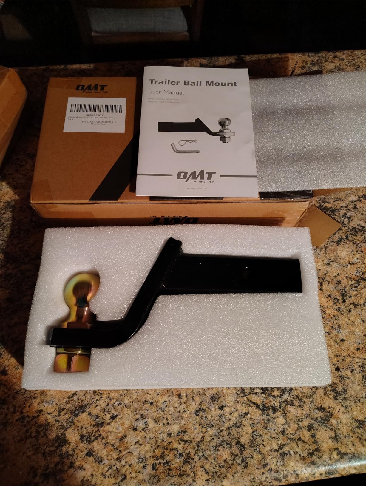 Orion Motor Tech Trailer Hitch Ball Mount, for 2